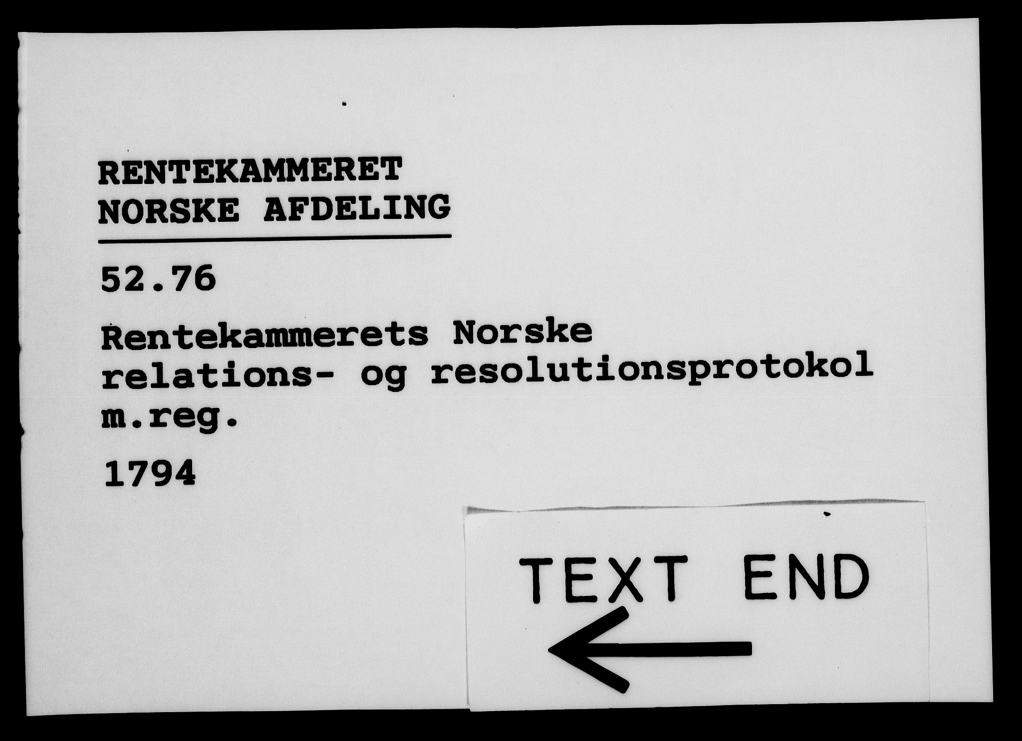 Rentekammeret, Kammerkanselliet, RA/EA-3111/G/Gf/Gfa/L0076: Norsk relasjons- og resolusjonsprotokoll (merket RK 52.76), 1794, p. 534