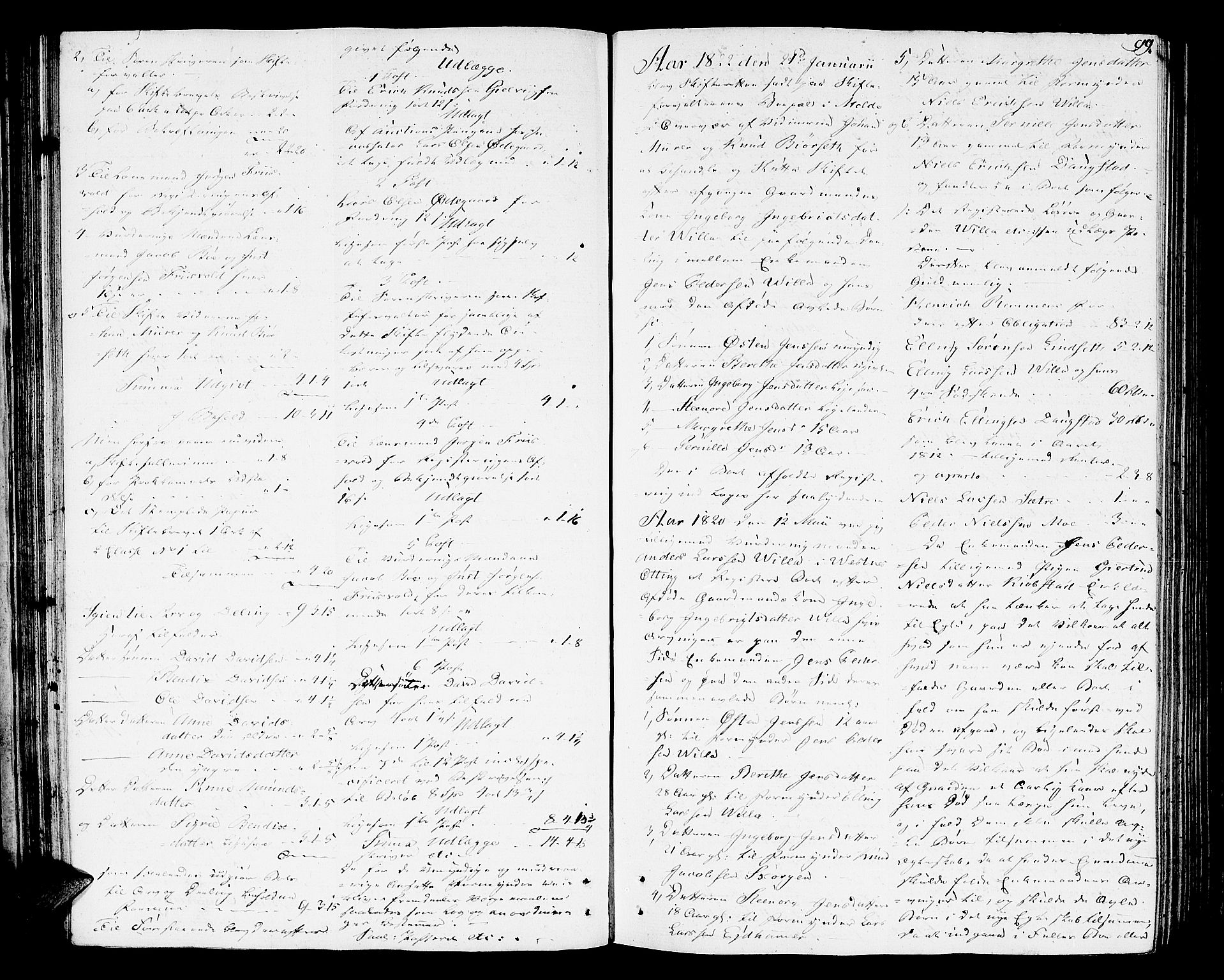 Romsdal sorenskriveri, SAT/A-4149/1/3/3A/L0015: Skifteutlodnings Protokoll 1, 1821-1823, p. 99