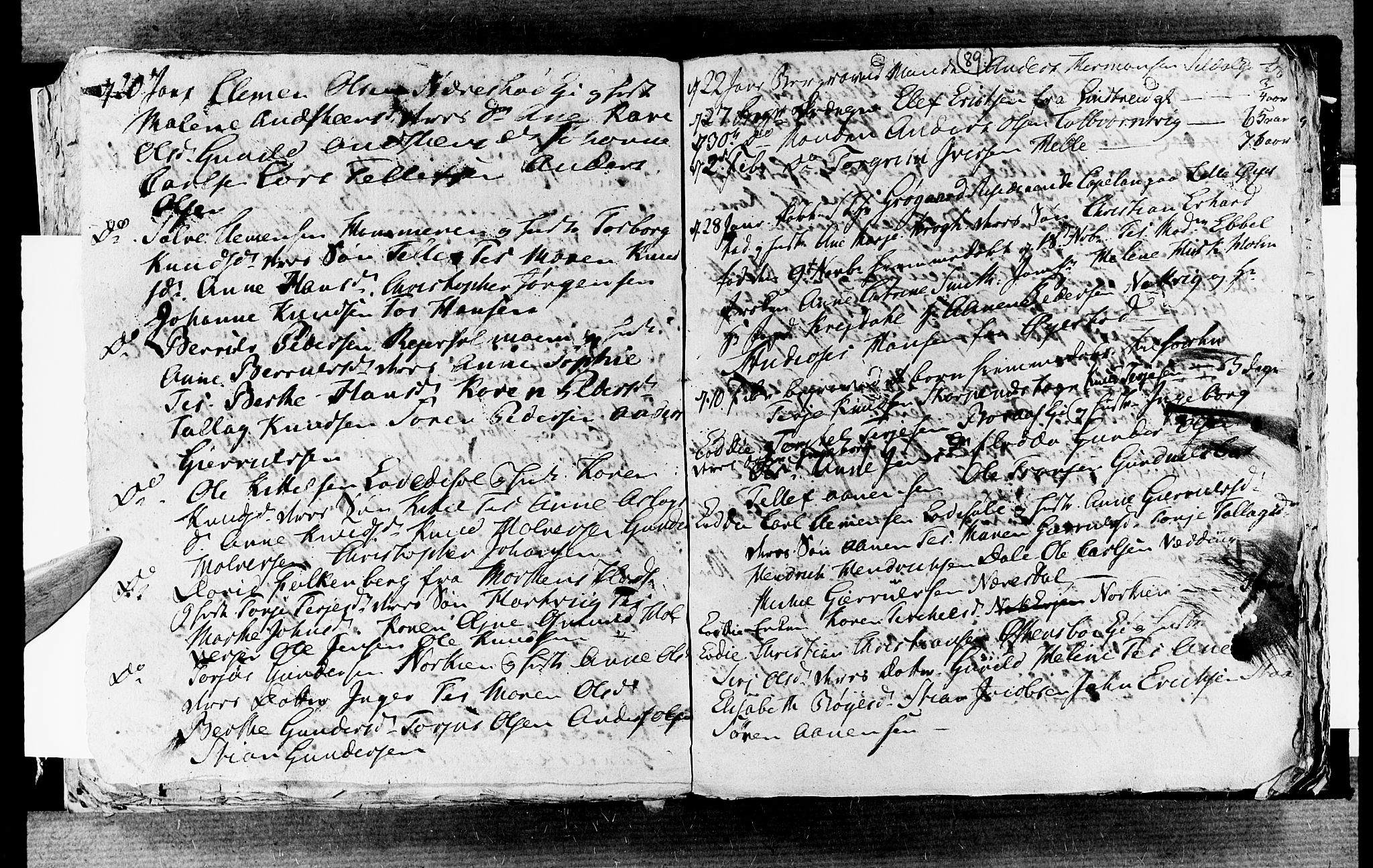 Øyestad sokneprestkontor, AV/SAK-1111-0049/F/Fb/L0002: Parish register (copy) no. B 2, 1795-1807, p. 89