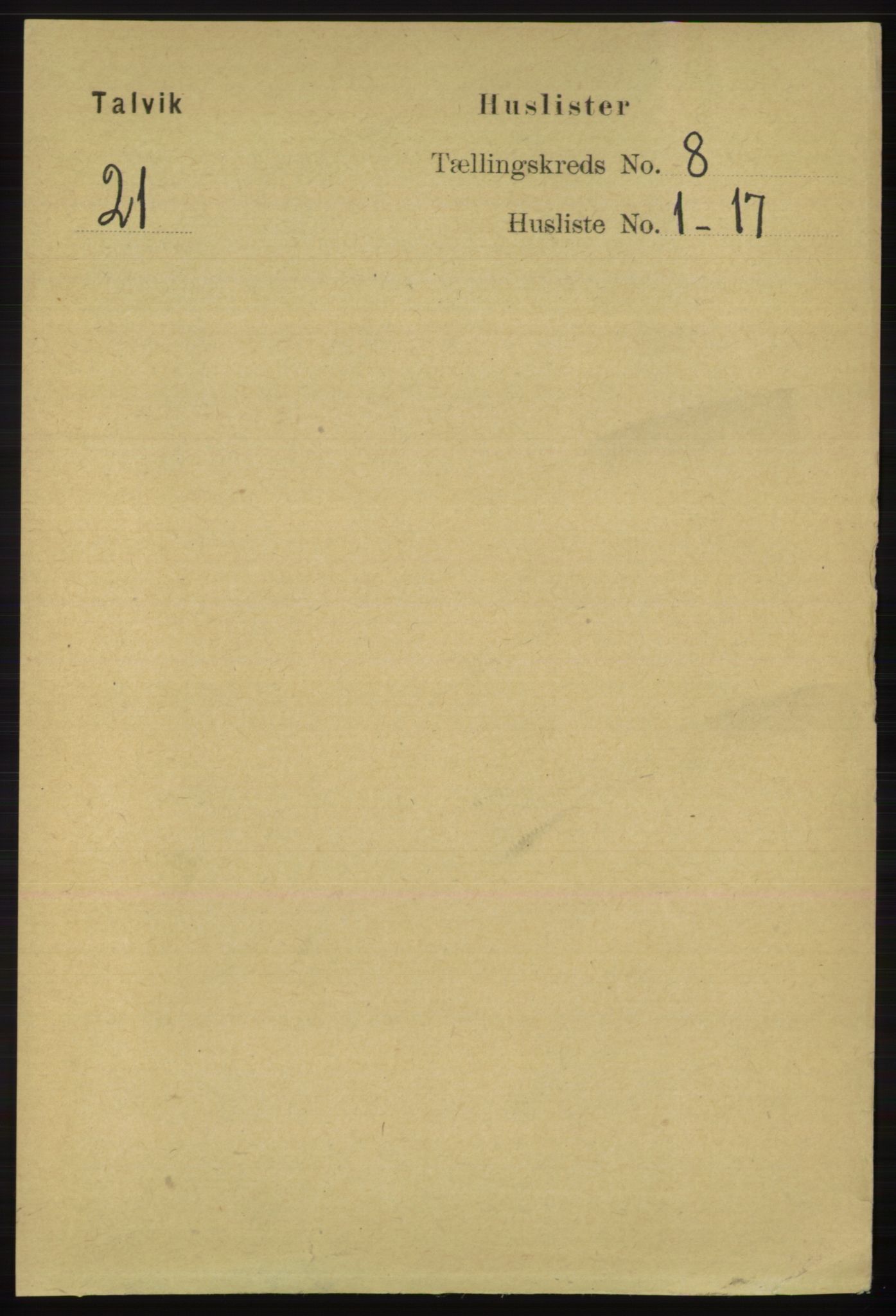 RA, 1891 census for 2013 Talvik, 1891, p. 2031