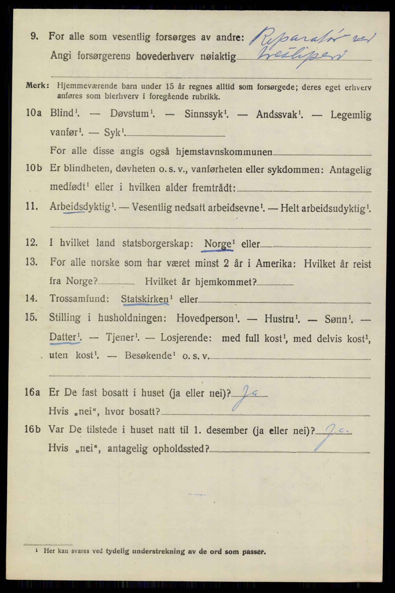 SAKO, 1920 census for Sannidal, 1920, p. 2178
