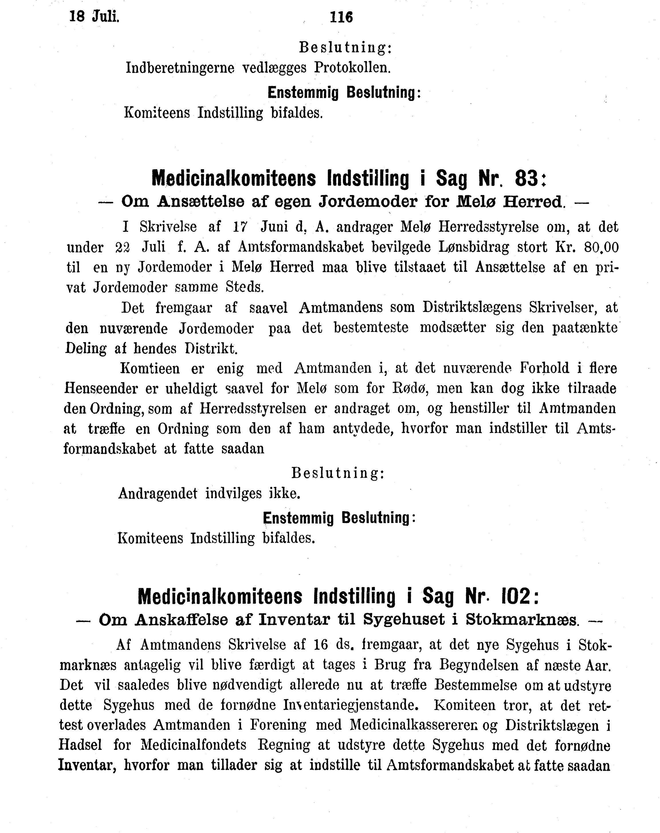 Nordland Fylkeskommune. Fylkestinget, AIN/NFK-17/176/A/Ac/L0016: Fylkestingsforhandlinger 1891-1893, 1891-1893