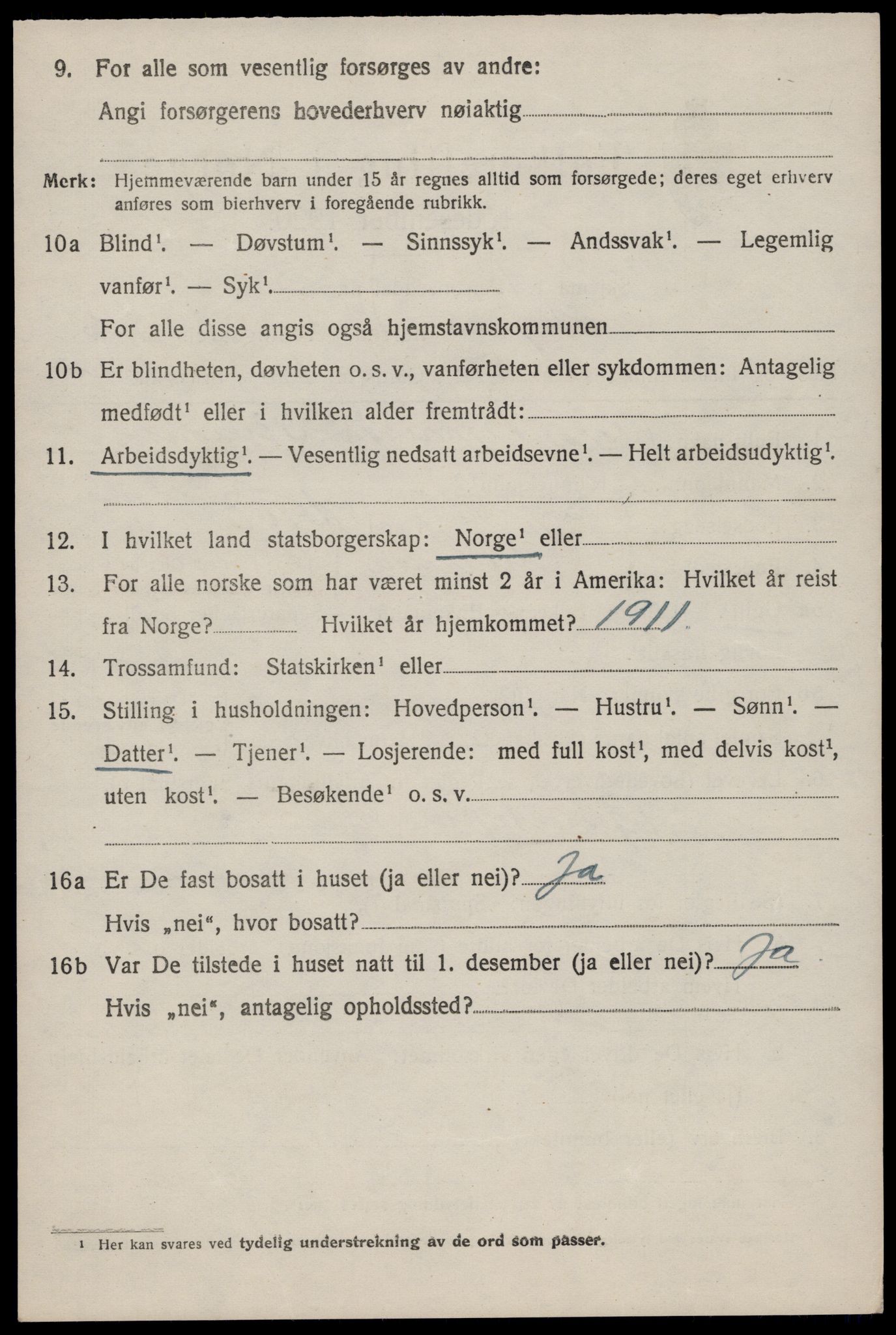 SAST, 1920 census for Skjold, 1920, p. 3689