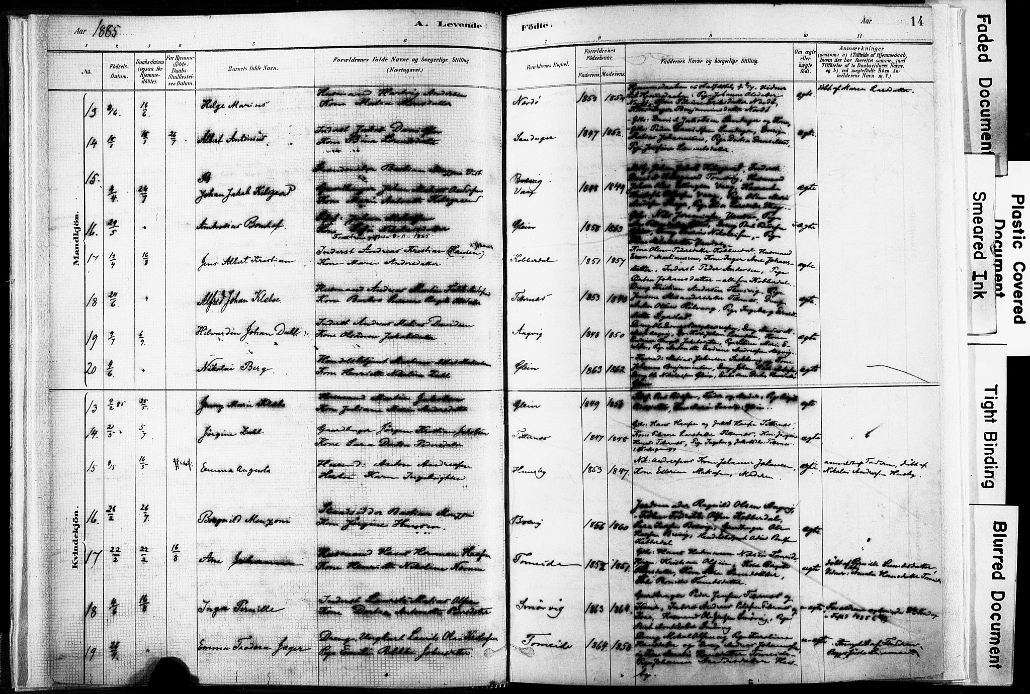 Ministerialprotokoller, klokkerbøker og fødselsregistre - Nordland, AV/SAT-A-1459/835/L0525: Parish register (official) no. 835A03I, 1881-1910, p. 14