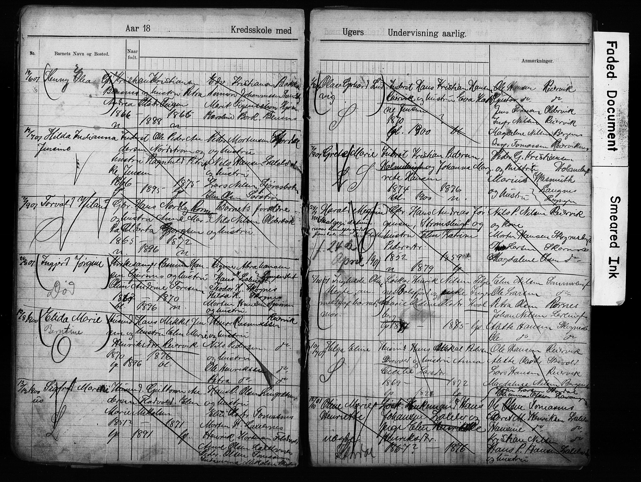 Lyngen sokneprestembete, AV/SATØ-S-1289/H/Ha/L0052/0001: Baptism register no. 52.1, 1895-1914