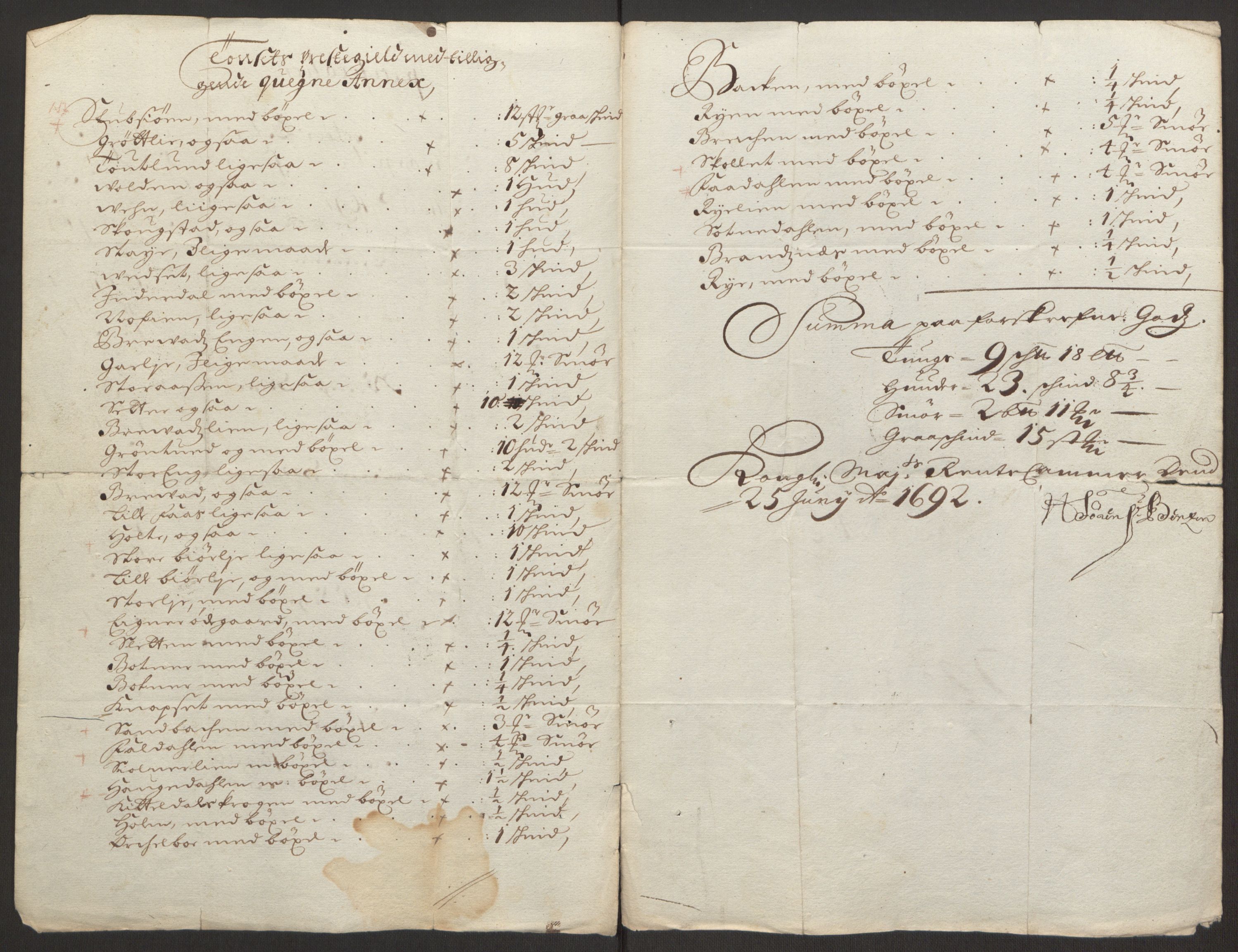 Rentekammeret inntil 1814, Reviderte regnskaper, Fogderegnskap, AV/RA-EA-4092/R13/L0830: Fogderegnskap Solør, Odal og Østerdal, 1692, p. 38