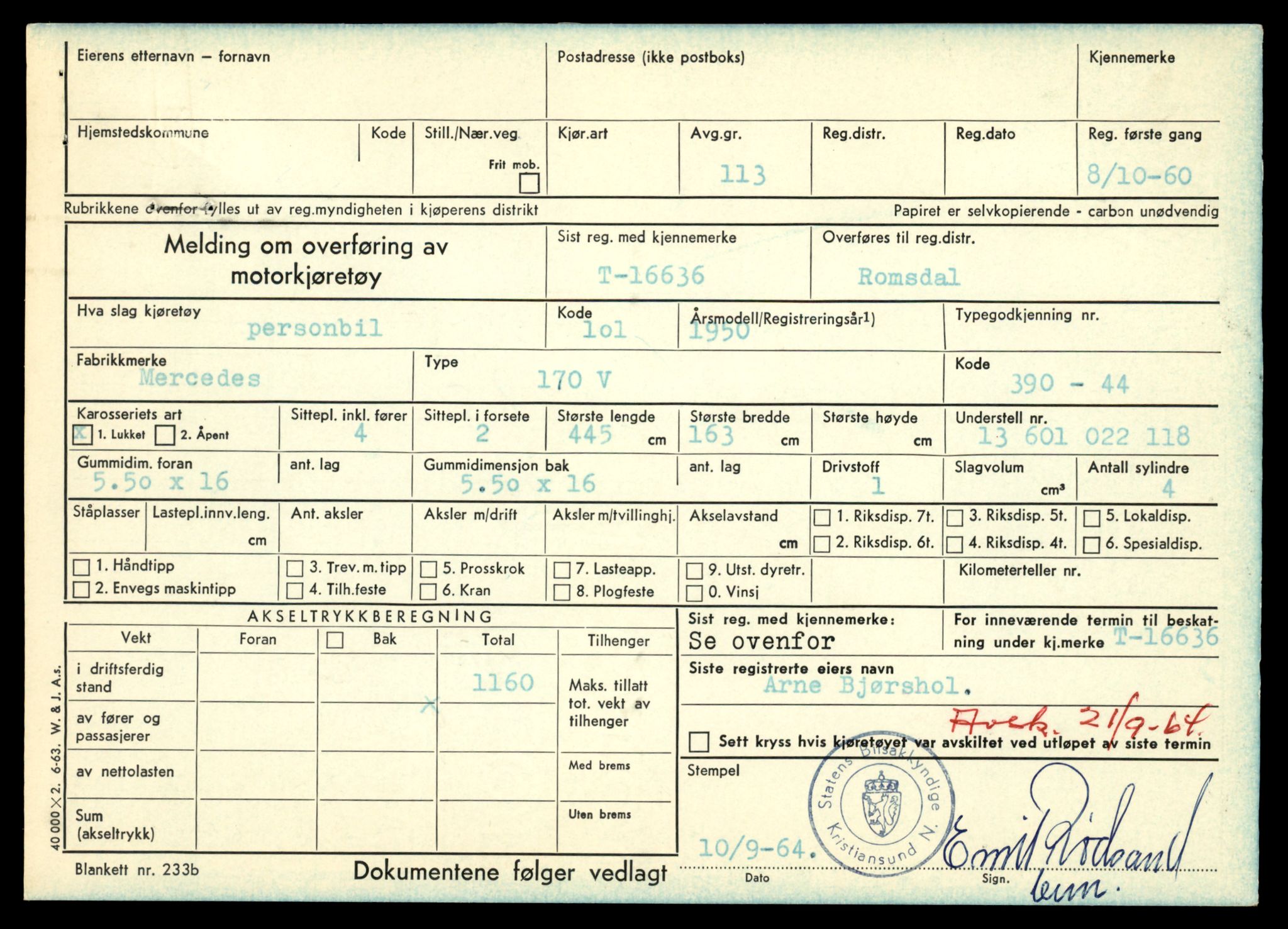 Møre og Romsdal vegkontor - Ålesund trafikkstasjon, AV/SAT-A-4099/F/Fe/L0049: Registreringskort for kjøretøy T 14864 - T 18613, 1927-1998, p. 3297