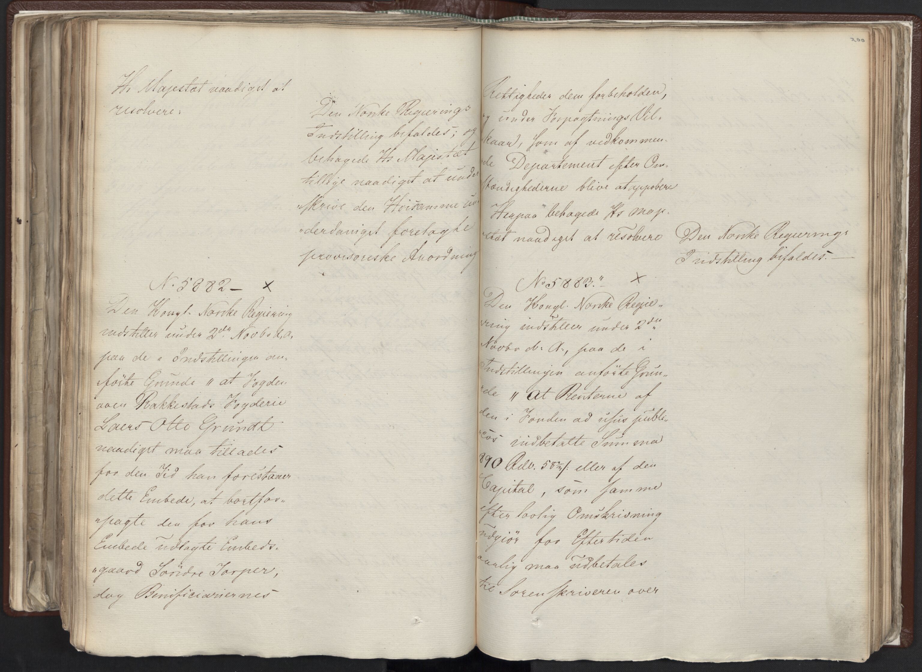 Statsrådssekretariatet, AV/RA-S-1001/A/Ab/L0012: Kgl. res. nr. 5679-6008 II, 1821, p. 199b-200a
