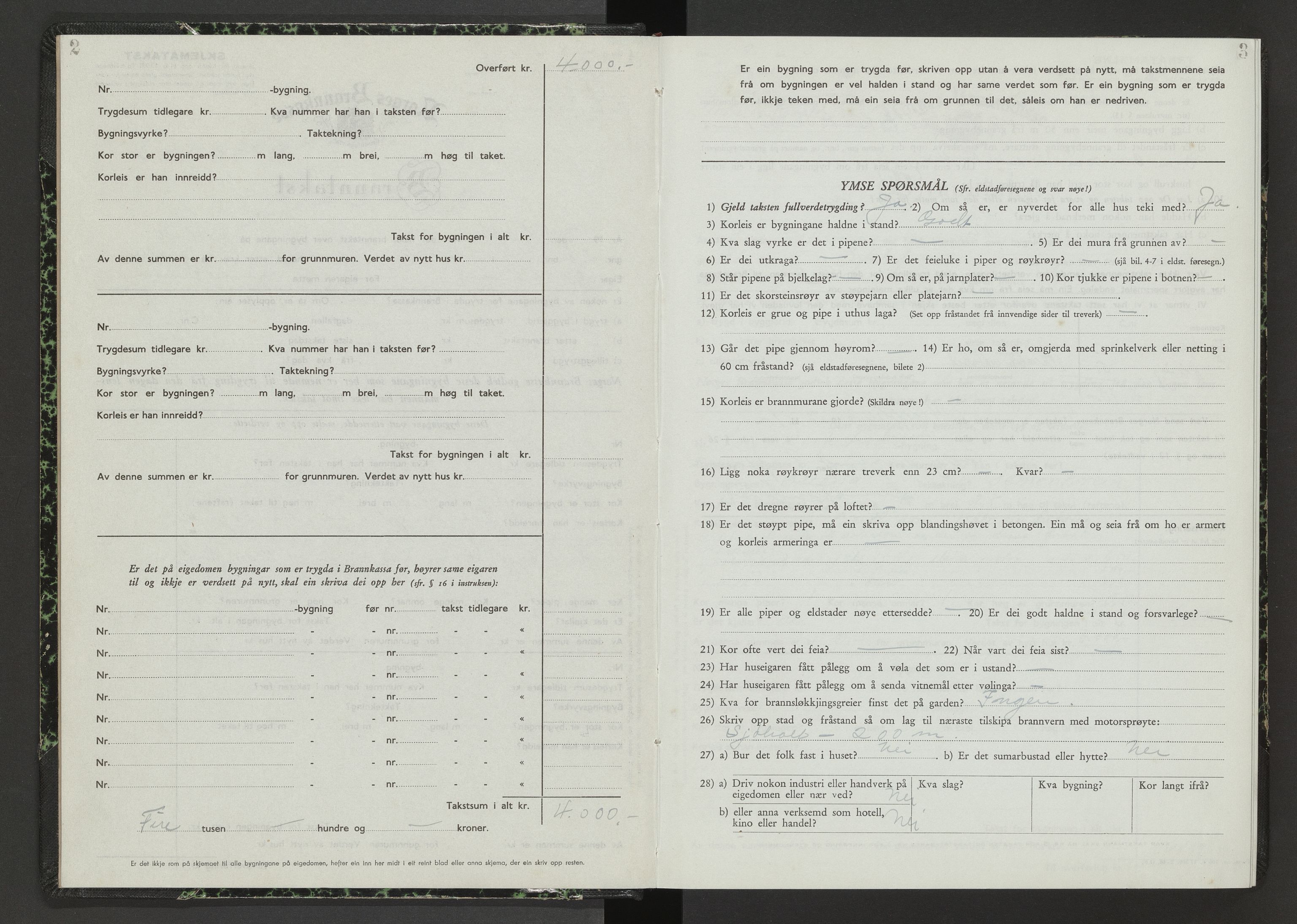 Norges Brannkasse Ørskog, AV/SAT-A-5493/Fb/L0002: Branntakstprotokoll, 1950-1956, p. 2-3