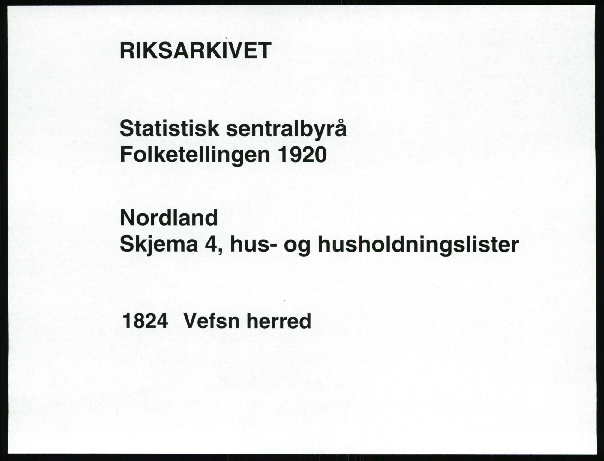 SAT, 1920 census for Vefsn, 1920, p. 57