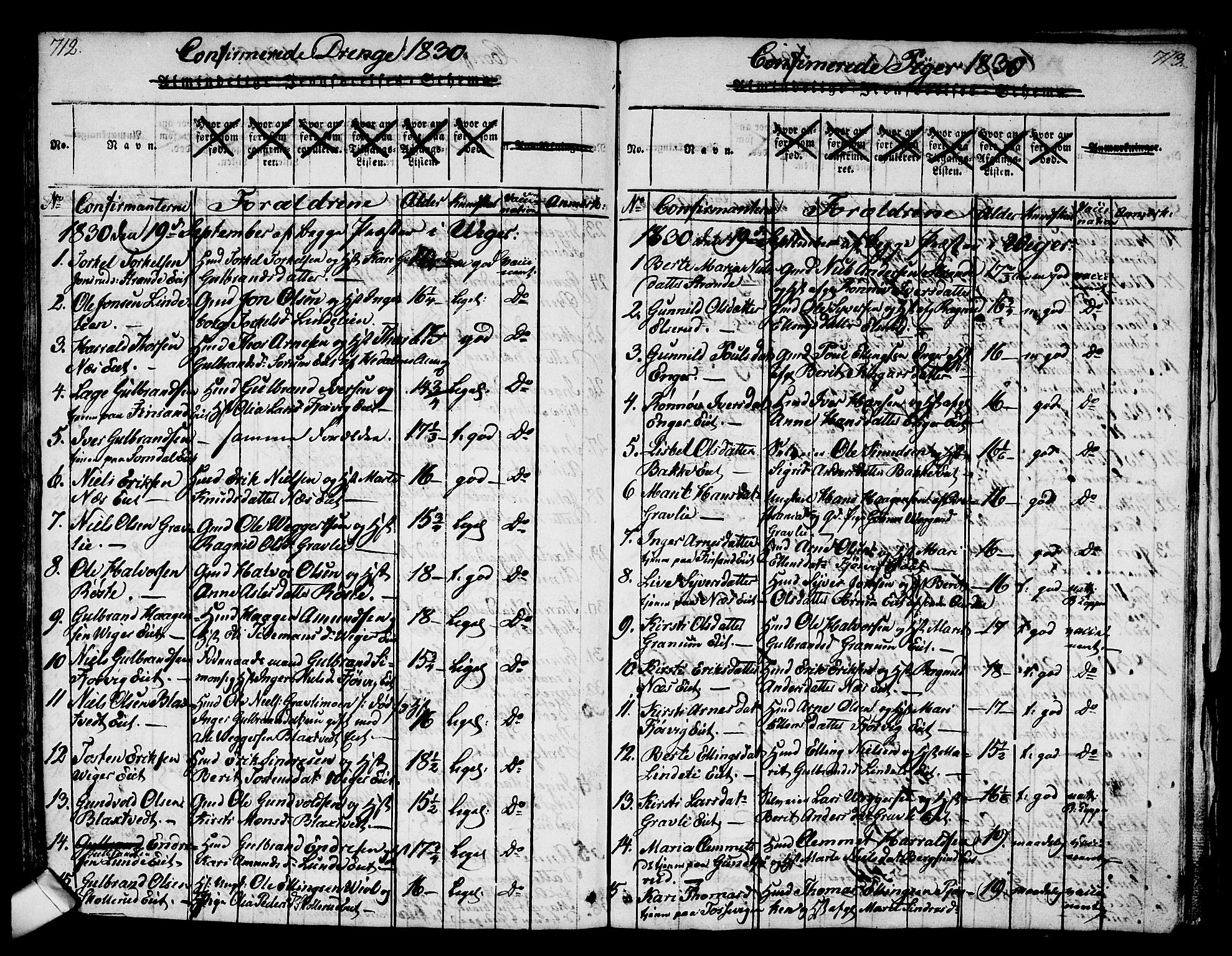 Norderhov kirkebøker, AV/SAKO-A-237/G/Ga/L0002: Parish register (copy) no. I 2, 1814-1867, p. 712-713