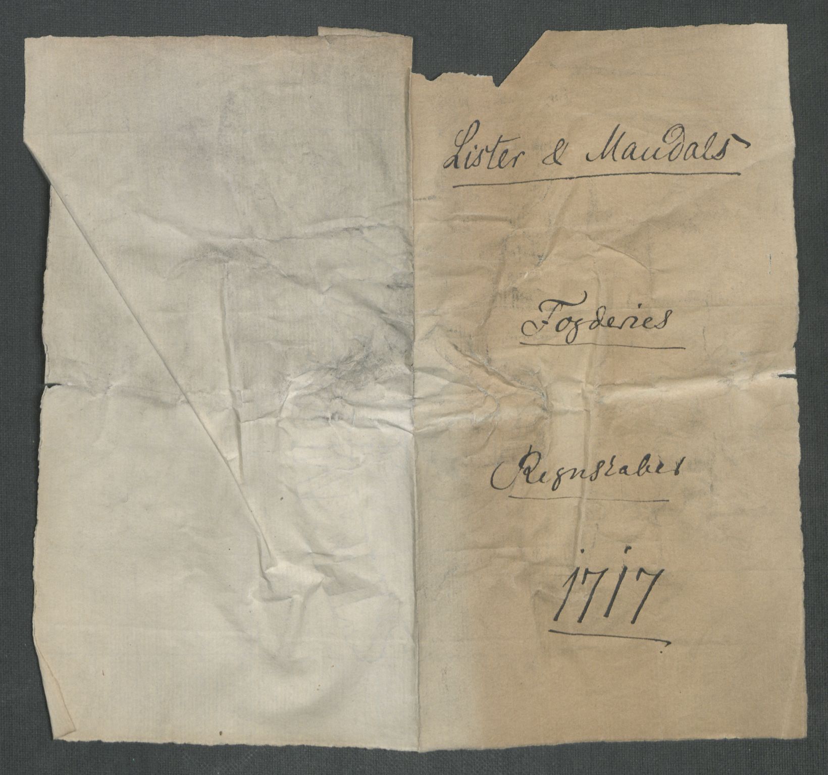 Rentekammeret inntil 1814, Reviderte regnskaper, Fogderegnskap, AV/RA-EA-4092/R43/L2561: Fogderegnskap Lista og Mandal, 1717, p. 3