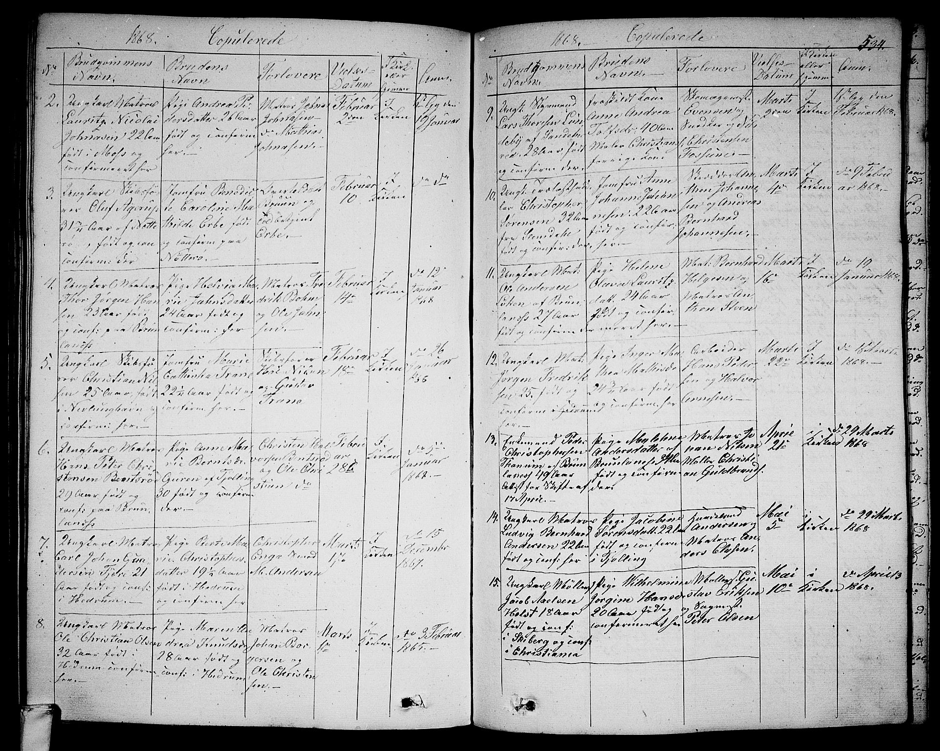 Larvik kirkebøker, AV/SAKO-A-352/G/Ga/L0003b: Parish register (copy) no. I 3B, 1830-1870, p. 534