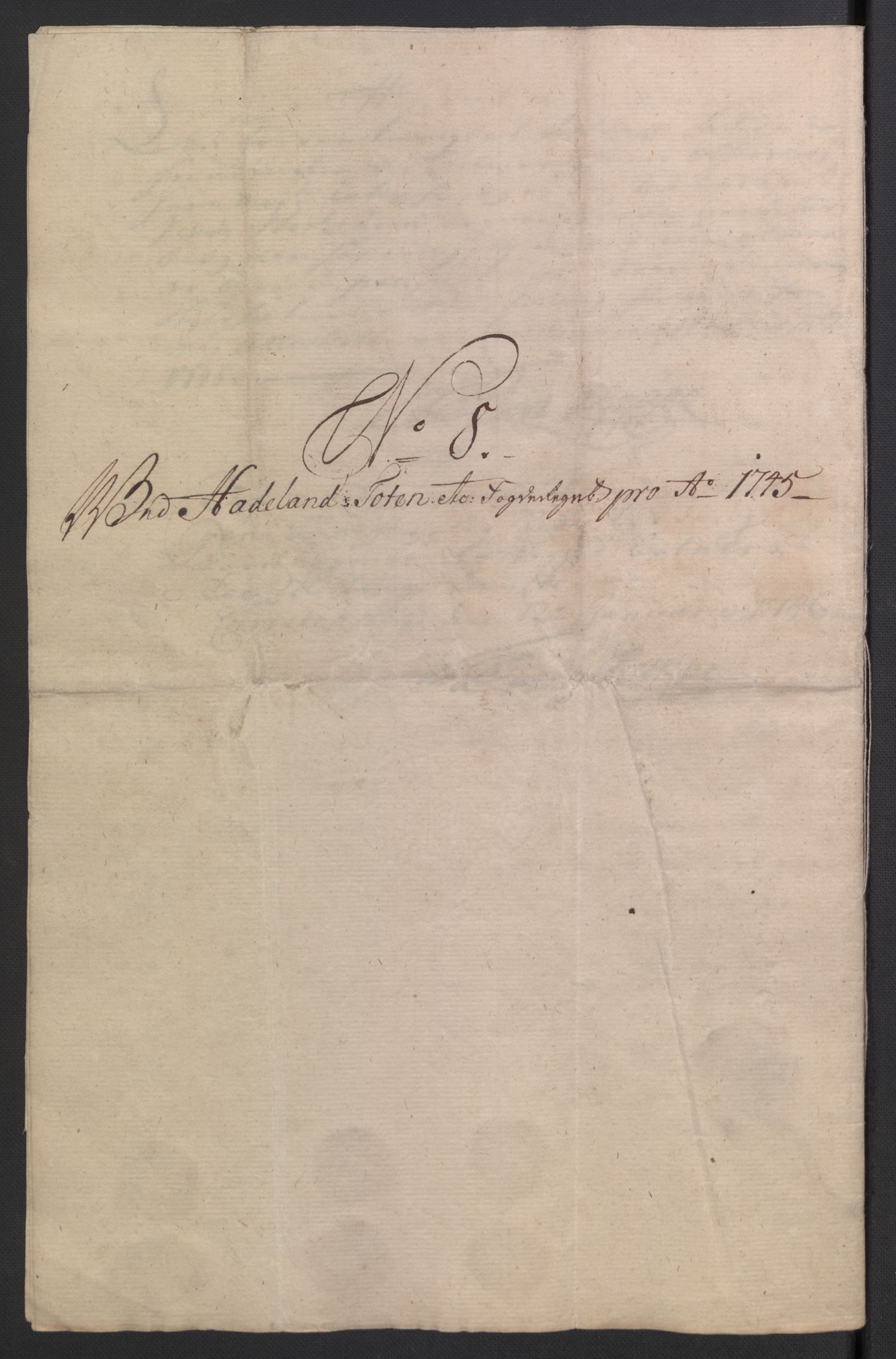 Rentekammeret inntil 1814, Reviderte regnskaper, Fogderegnskap, AV/RA-EA-4092/R18/L1345: Fogderegnskap Hadeland, Toten og Valdres, 1745-1746, p. 86