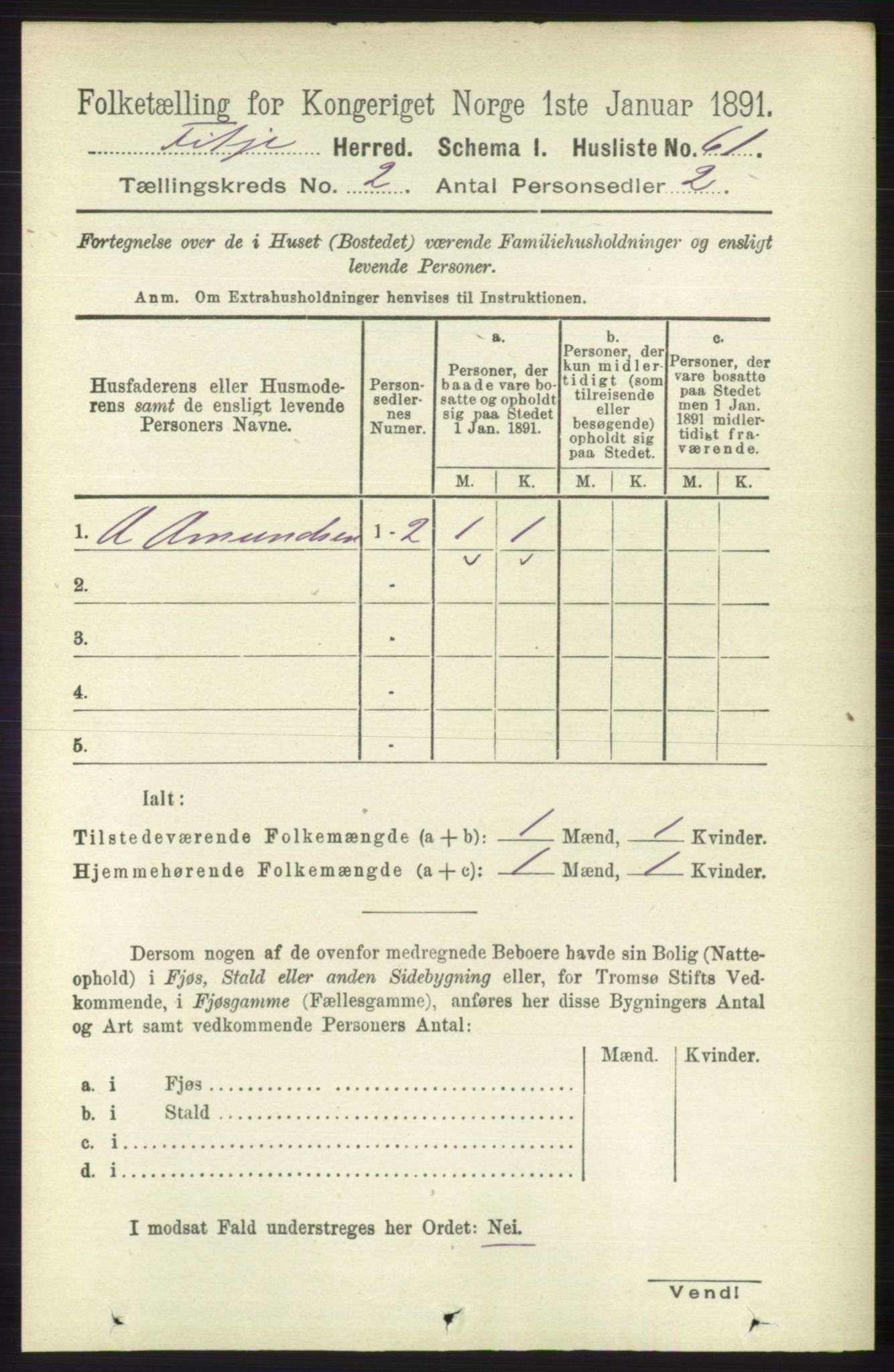 RA, 1891 census for 1222 Fitjar, 1891, p. 639