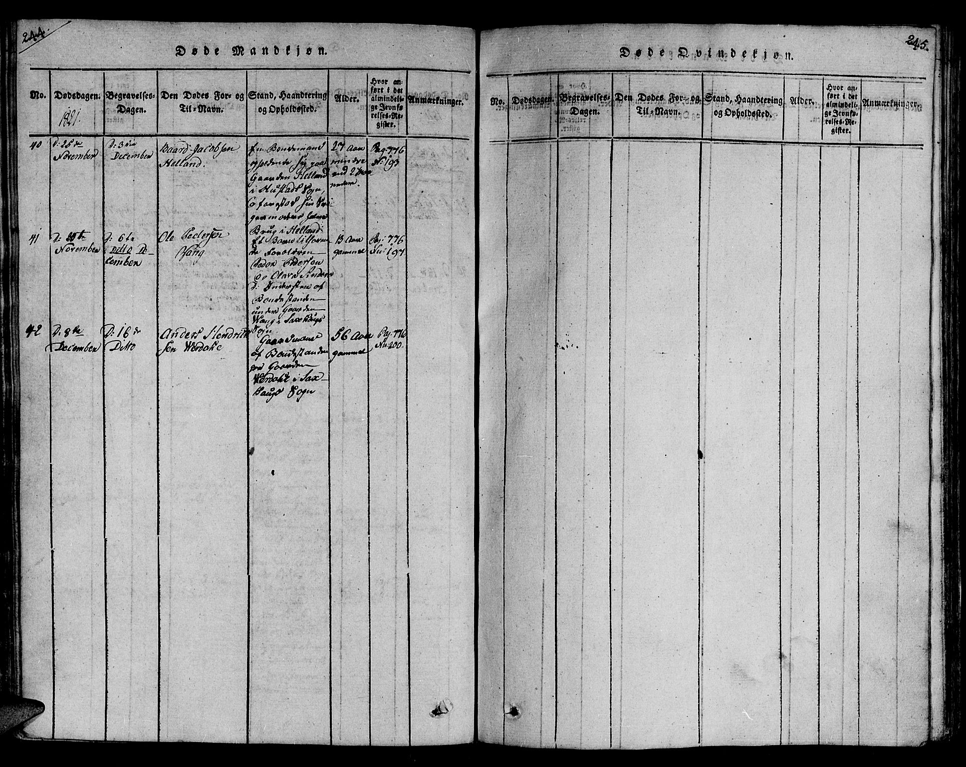 Ministerialprotokoller, klokkerbøker og fødselsregistre - Nord-Trøndelag, AV/SAT-A-1458/730/L0275: Parish register (official) no. 730A04, 1816-1822, p. 244-245