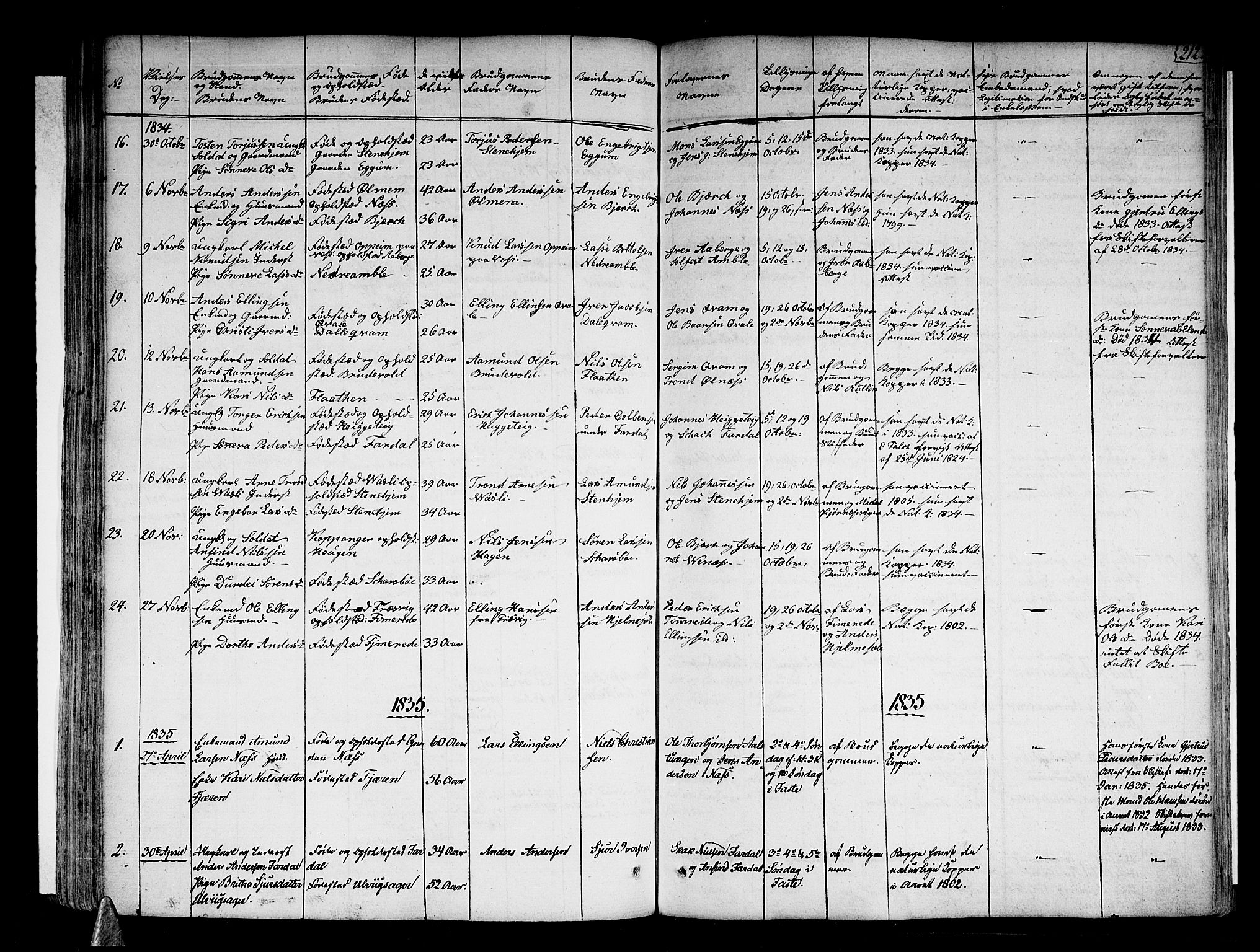 Sogndal sokneprestembete, AV/SAB-A-81301/H/Haa/Haaa/L0010: Parish register (official) no. A 10, 1821-1838, p. 212
