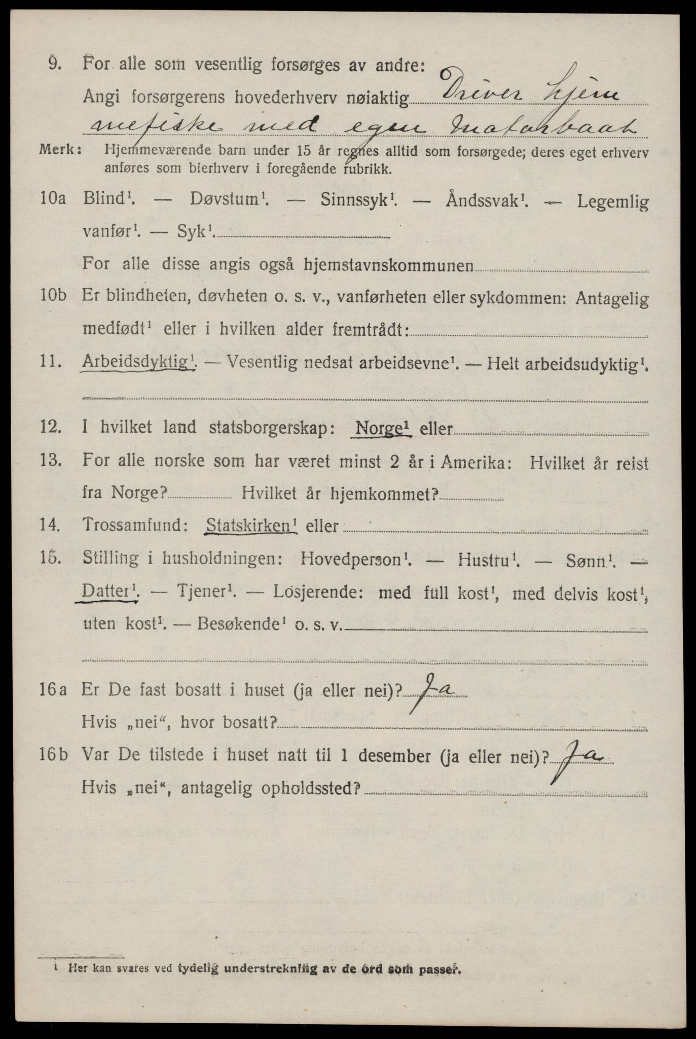 SAST, 1920 census for Eigersund, 1920, p. 4658