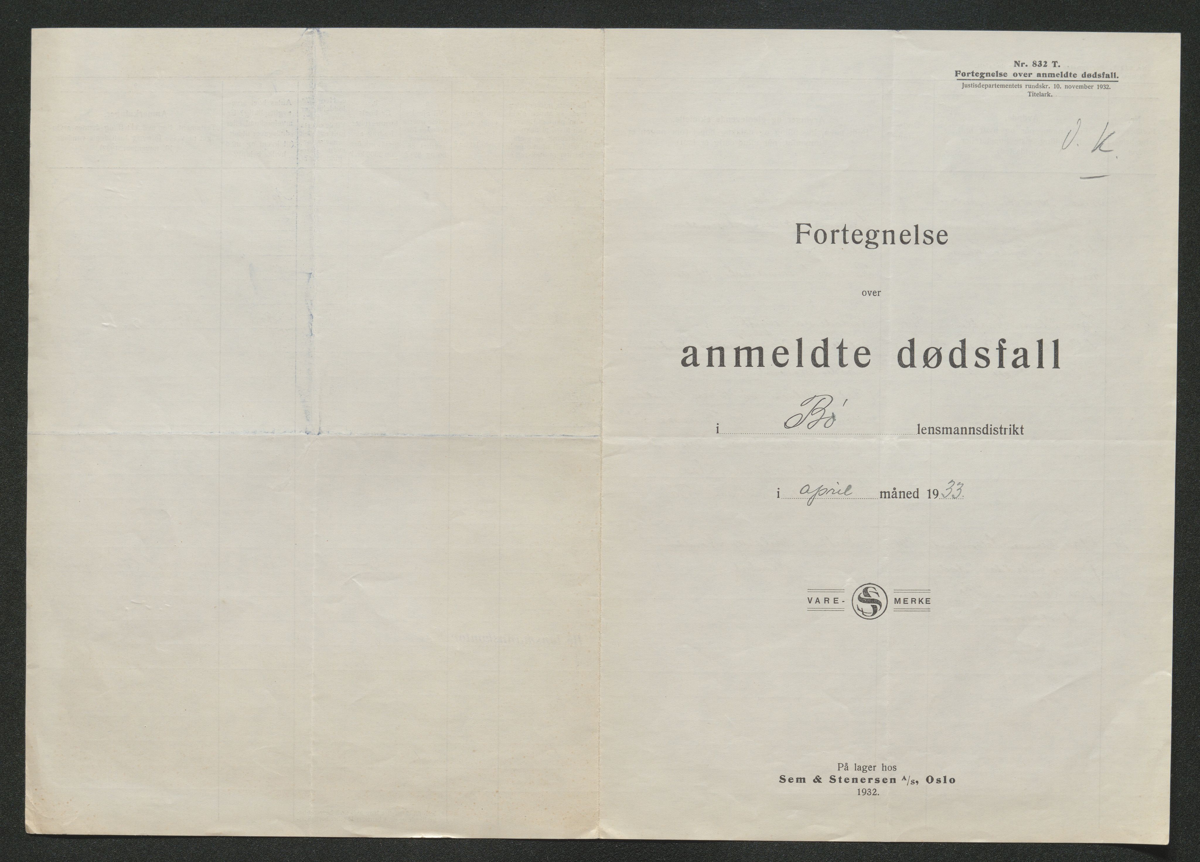 Nedre Telemark sorenskriveri, SAKO/A-135/H/Ha/Hab/L0008: Dødsfallsfortegnelser
, 1931-1935, p. 827