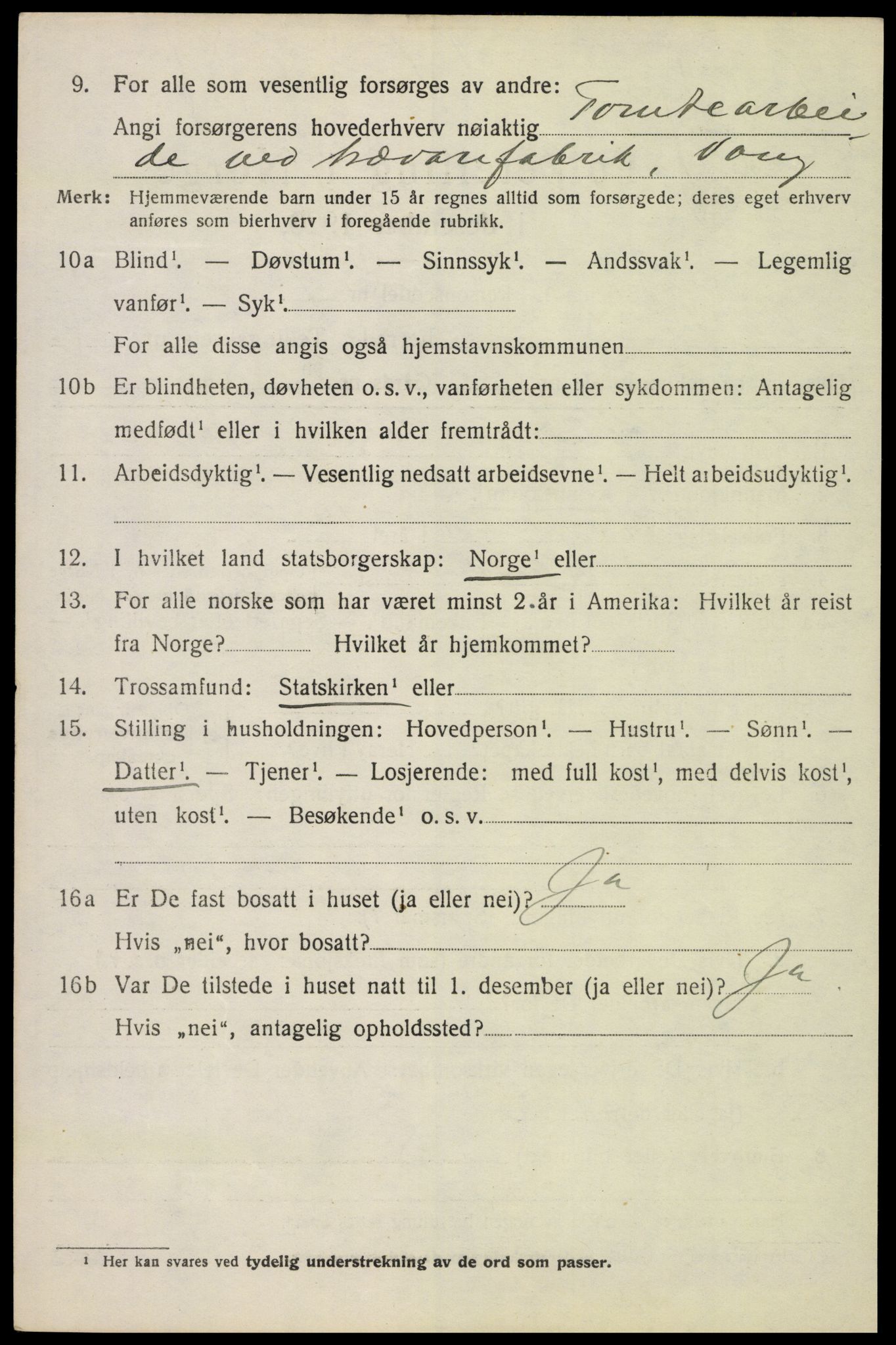 SAH, 1920 census for Vang (Hedmark), 1920, p. 15034