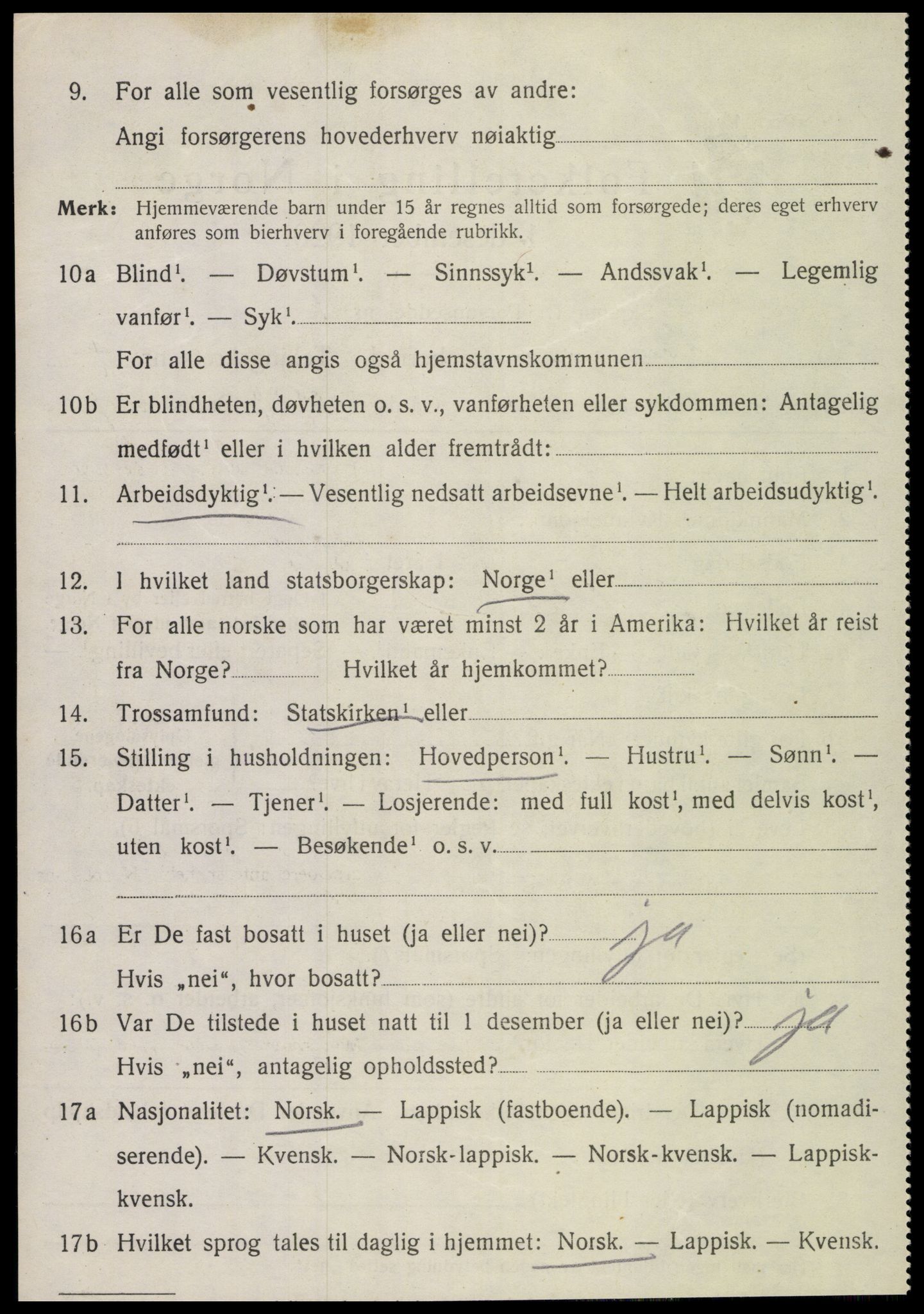 SAT, 1920 census for Sparbu, 1920, p. 5372