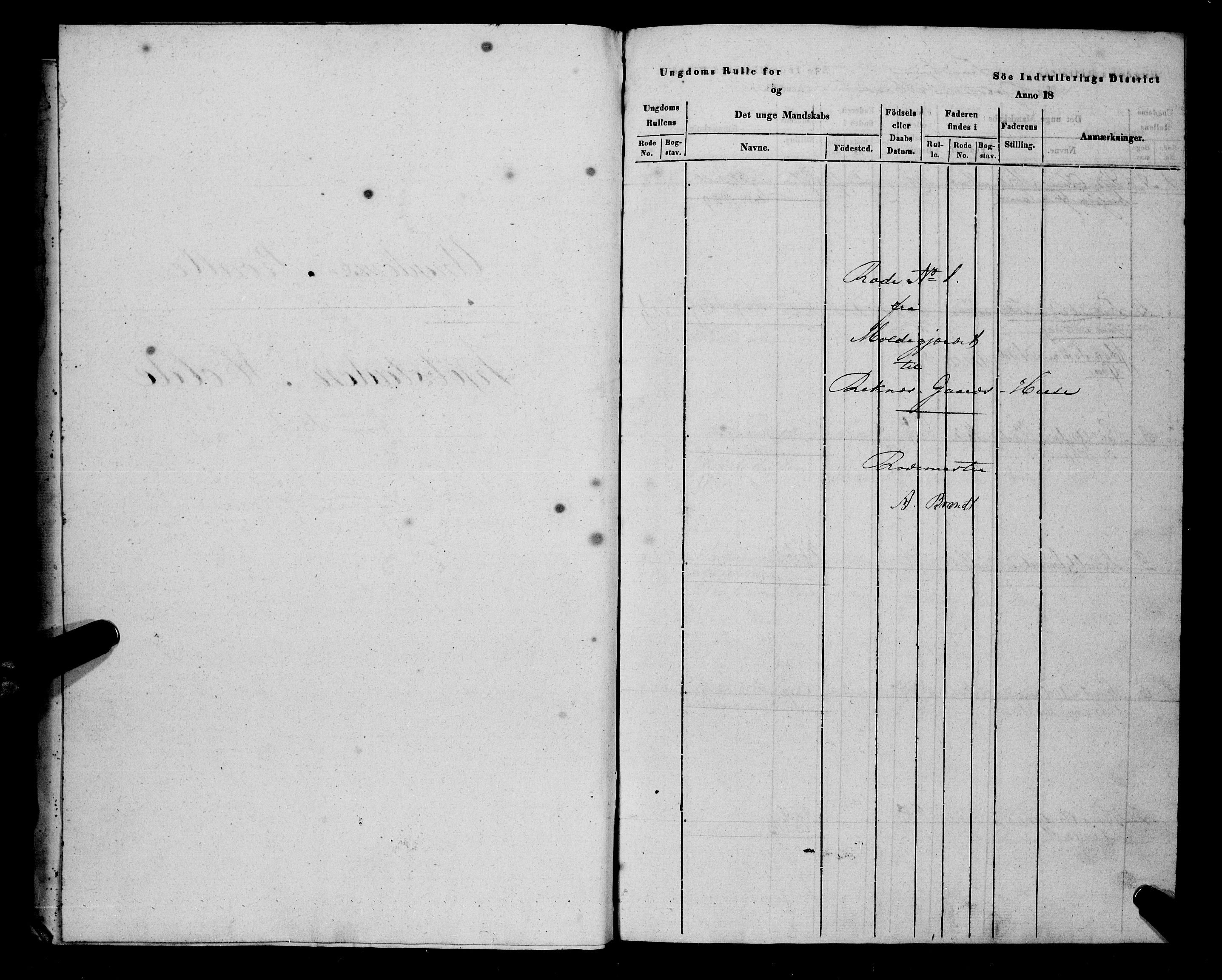 Sjøinnrulleringen - Trondhjemske distrikt, SAT/A-5121/01/L0308/0001: -- / Hovedrulle, ungdomsrulle og ekstrarulle for Molde, 1831-1846