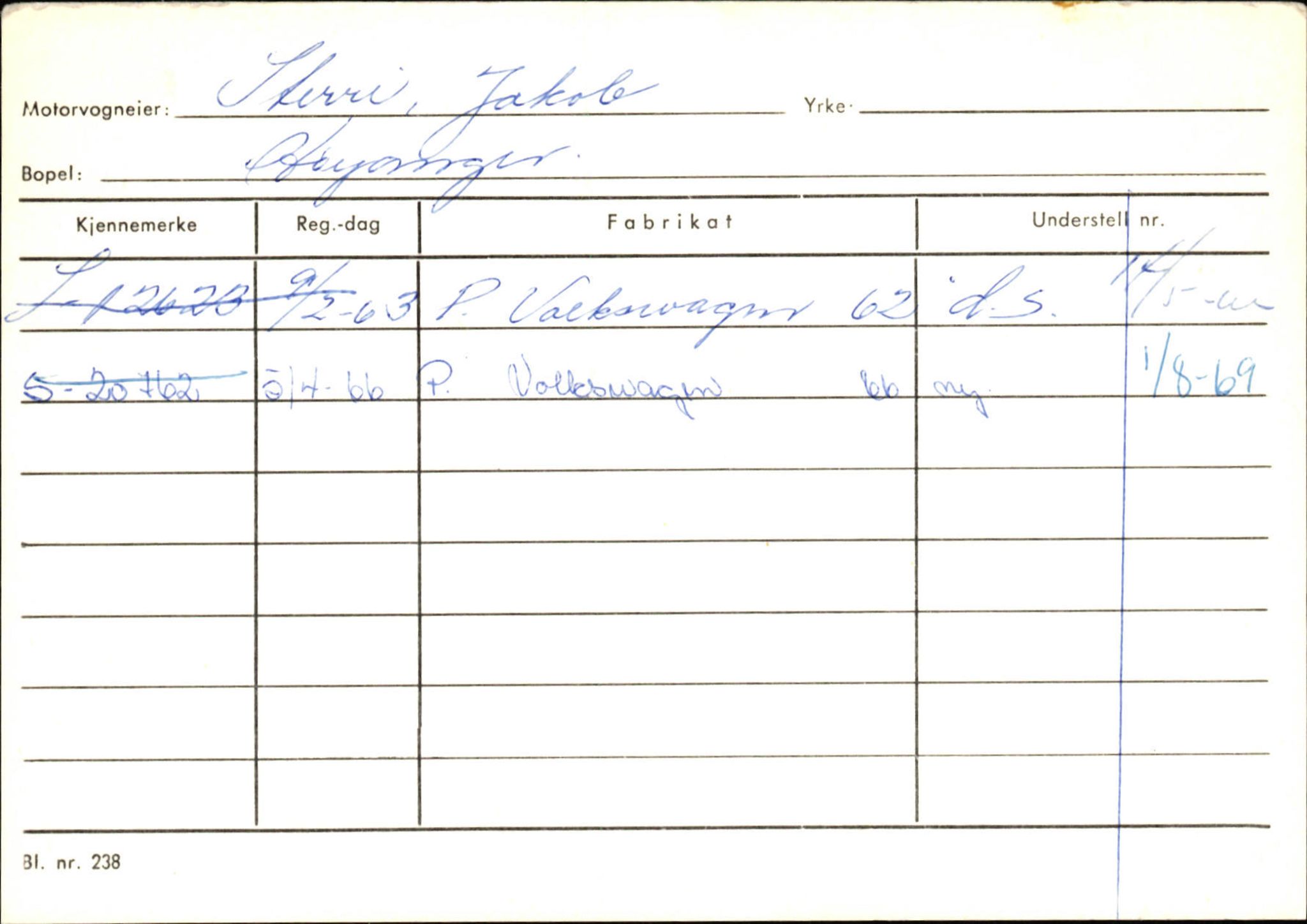 Statens vegvesen, Sogn og Fjordane vegkontor, AV/SAB-A-5301/4/F/L0131: Eigarregister Høyanger P-Å. Stryn S-Å, 1945-1975, p. 355