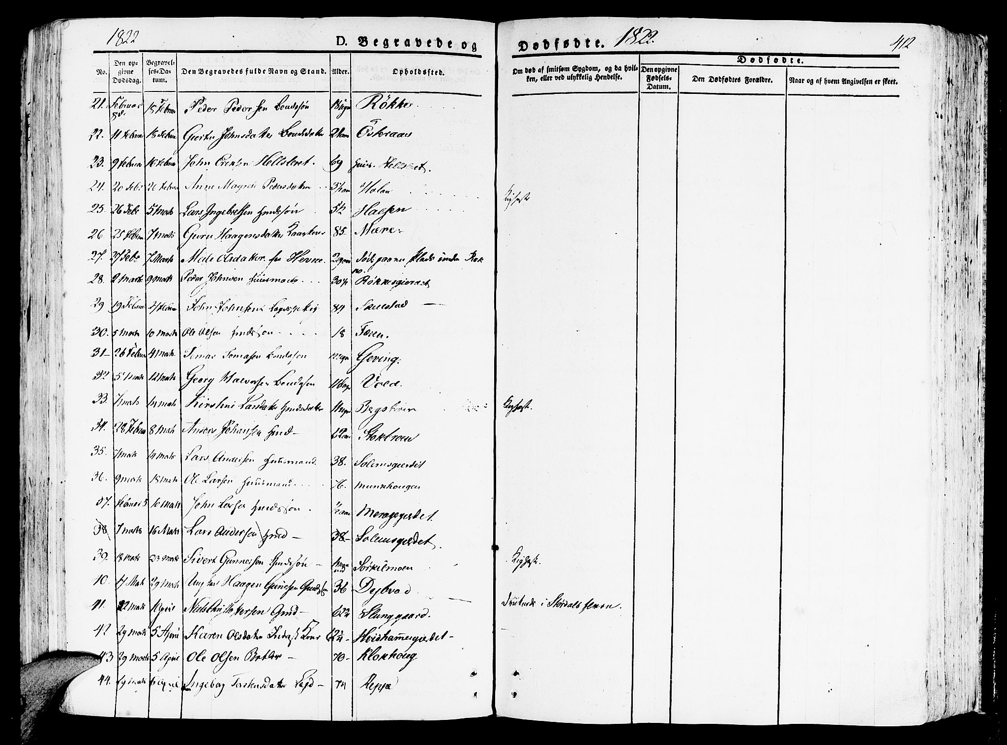 Ministerialprotokoller, klokkerbøker og fødselsregistre - Nord-Trøndelag, SAT/A-1458/709/L0070: Parish register (official) no. 709A10, 1820-1832, p. 412