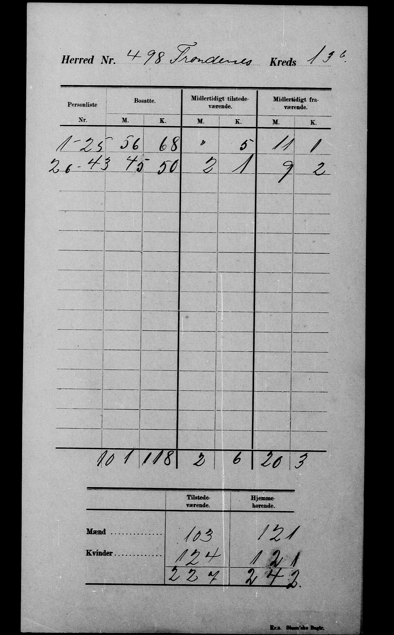 SATØ, 1900 census for Trondenes, 1900, p. 78