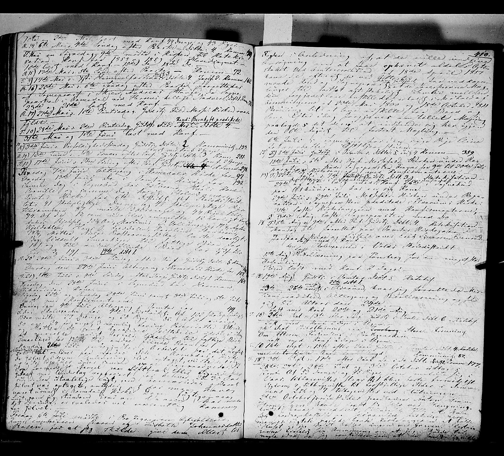 Romedal prestekontor, SAH/PREST-004/K/L0004: Parish register (official) no. 4, 1847-1861, p. 410