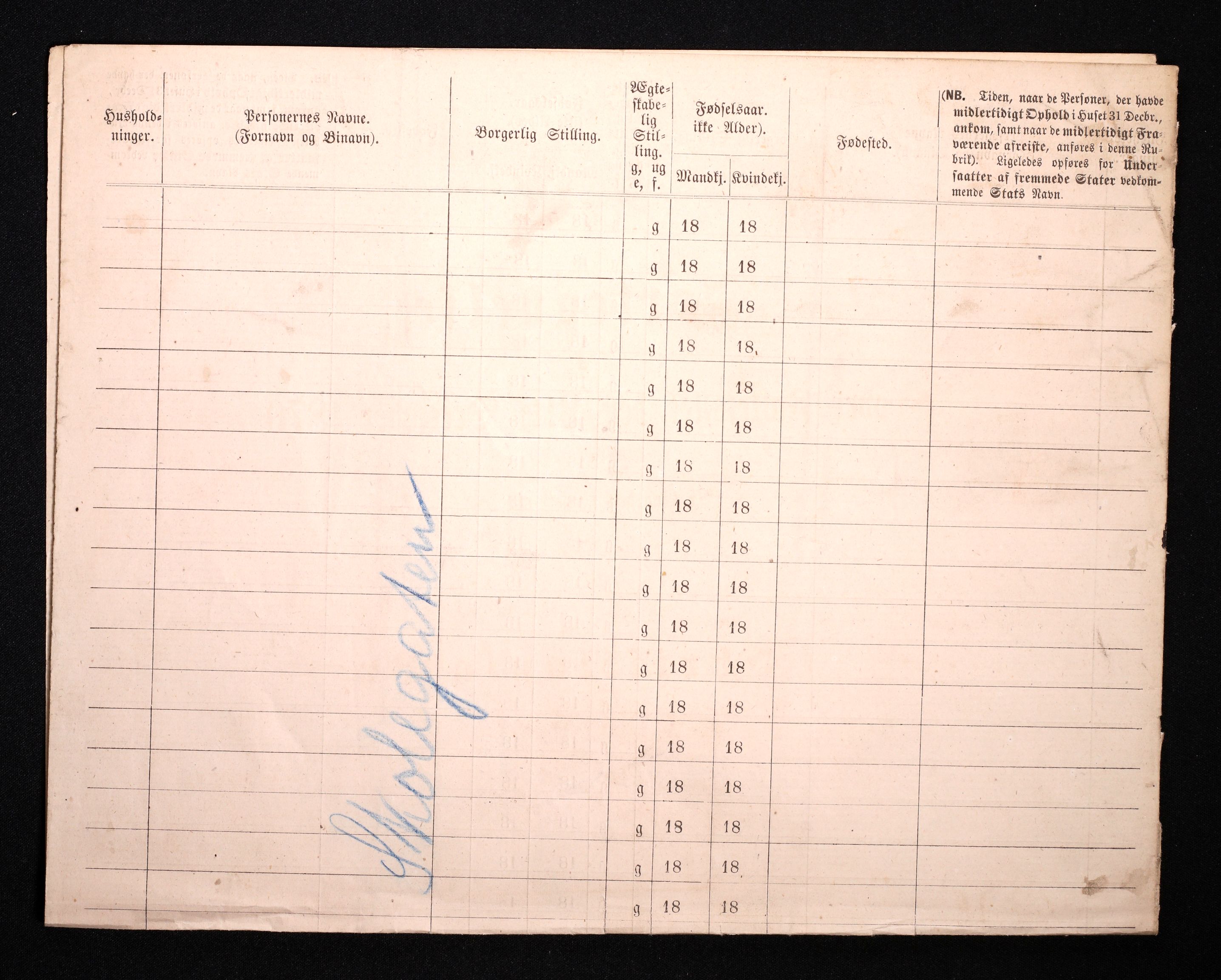 RA, 1870 census for 0301 Kristiania, 1870, p. 3411