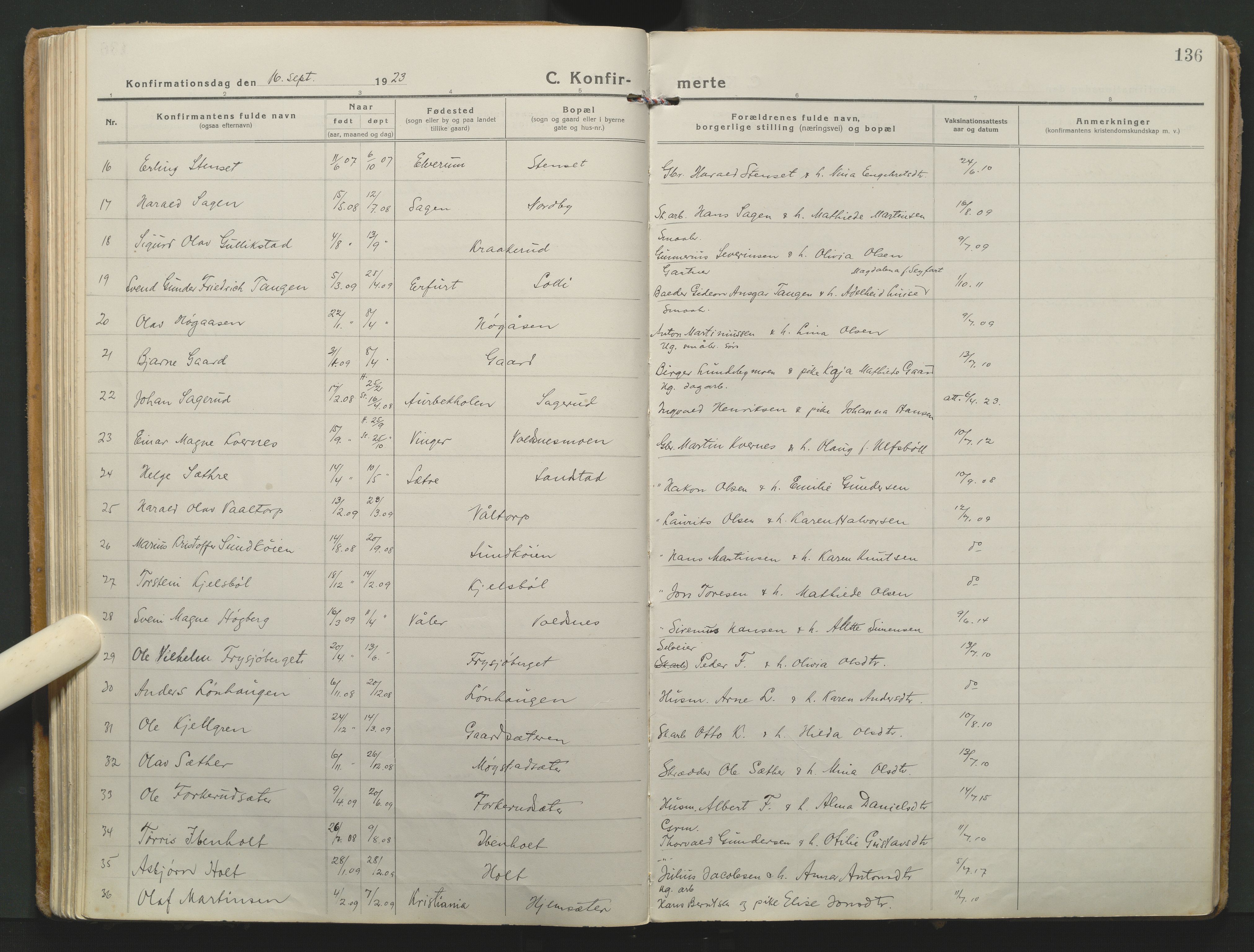 Grue prestekontor, AV/SAH-PREST-036/H/Ha/Haa/L0018: Parish register (official) no. 18, 1923-1940, p. 136