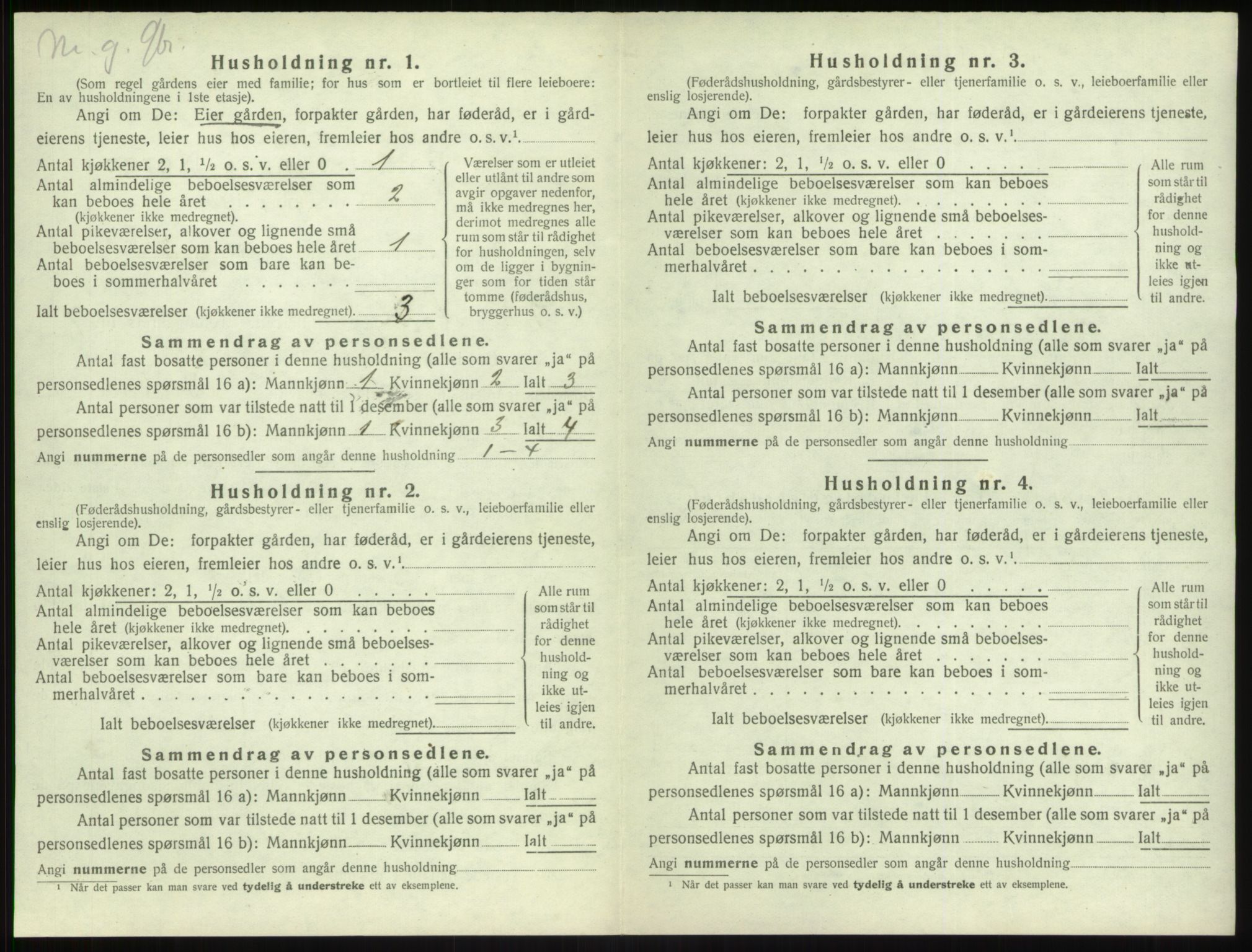 SAB, 1920 census for Vik, 1920, p. 762