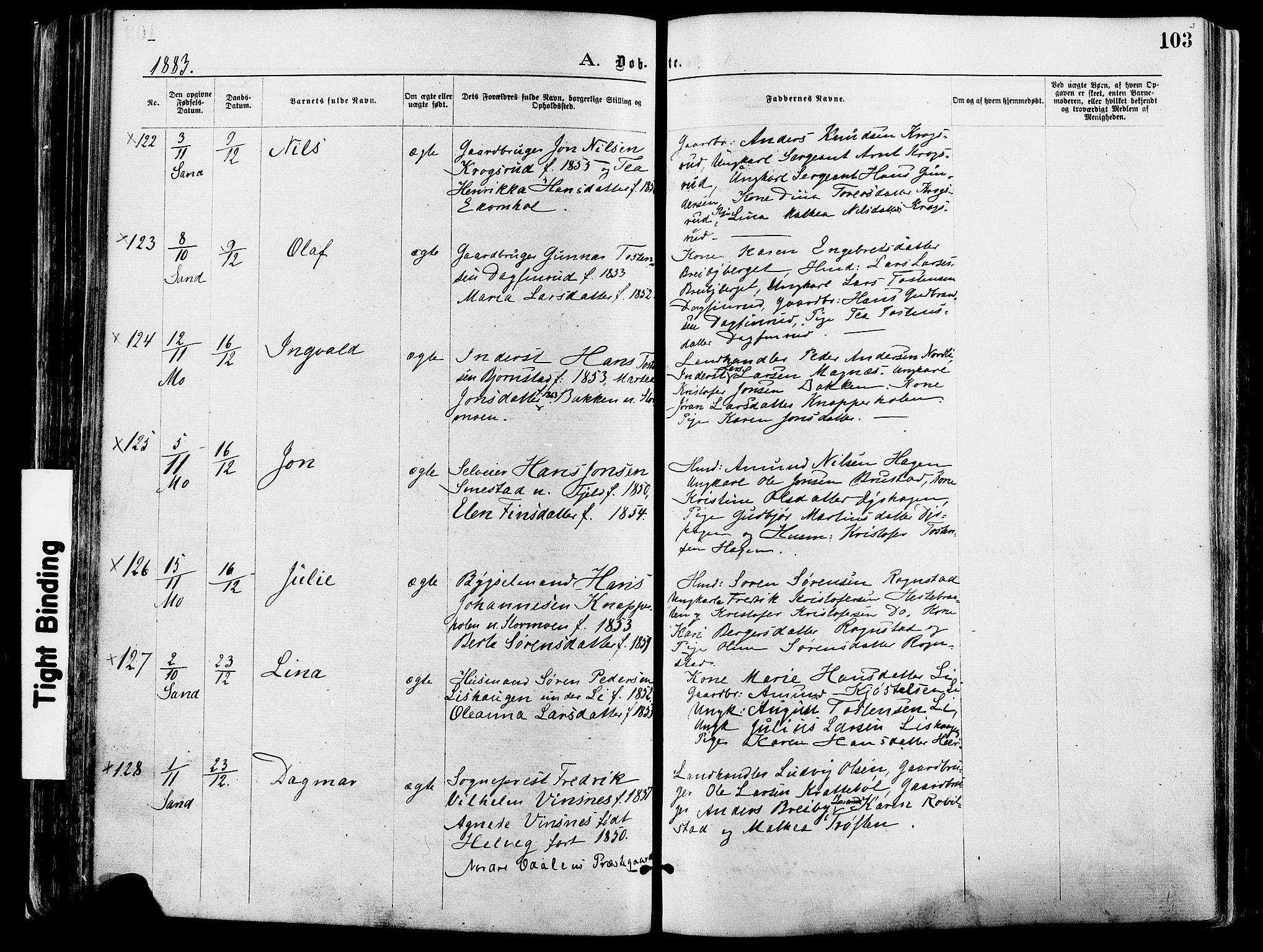 Nord-Odal prestekontor, AV/SAH-PREST-032/H/Ha/Haa/L0005: Parish register (official) no. 5, 1874-1885, p. 103