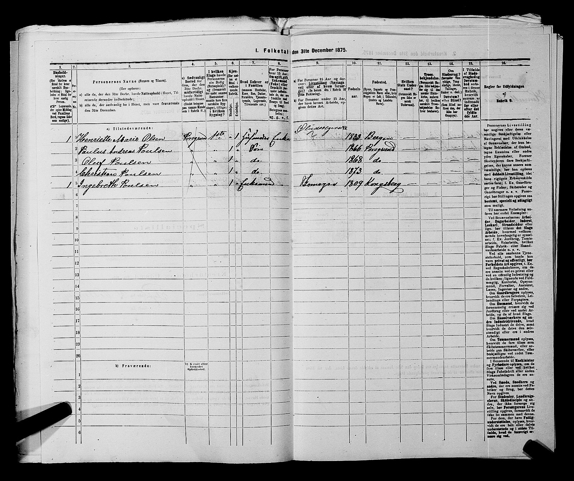 SAKO, 1875 census for 0805P Porsgrunn, 1875, p. 1008