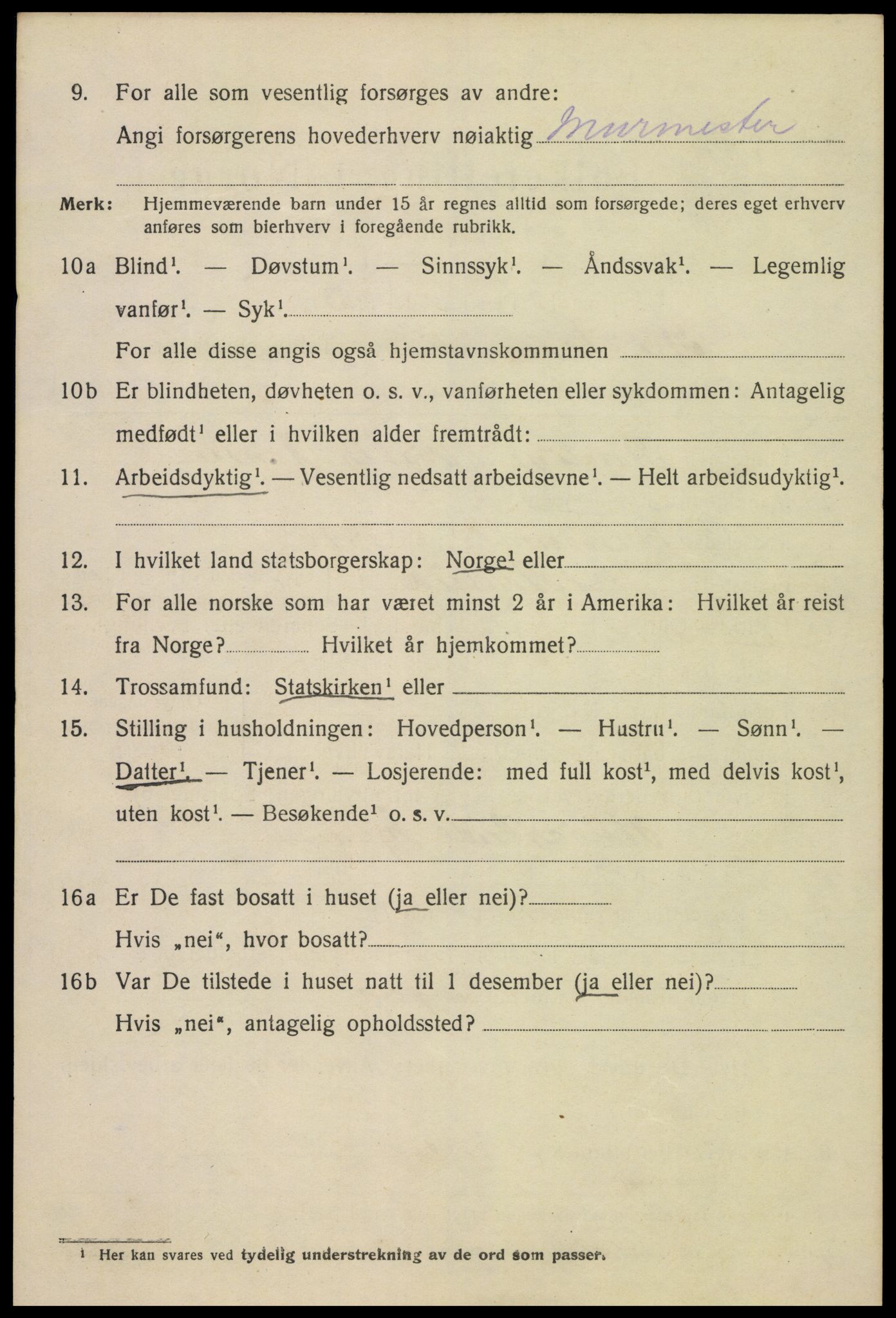 SAK, 1920 census for Kristiansand, 1920, p. 35874