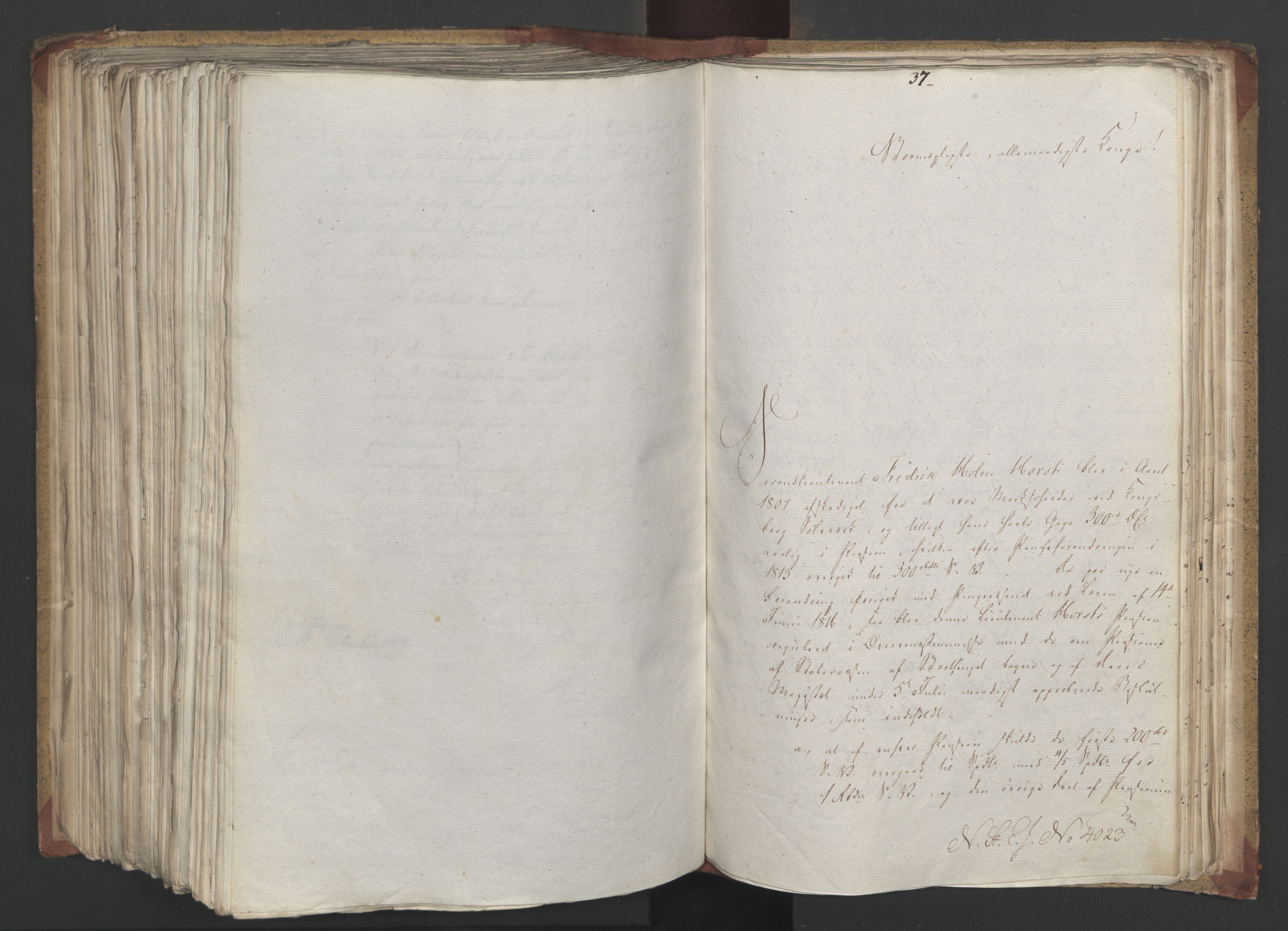 Statsrådsavdelingen i Stockholm, AV/RA-S-1003/D/Da/L0019: Regjeringsinnstillinger nr. 3856-4052, 1819, p. 412