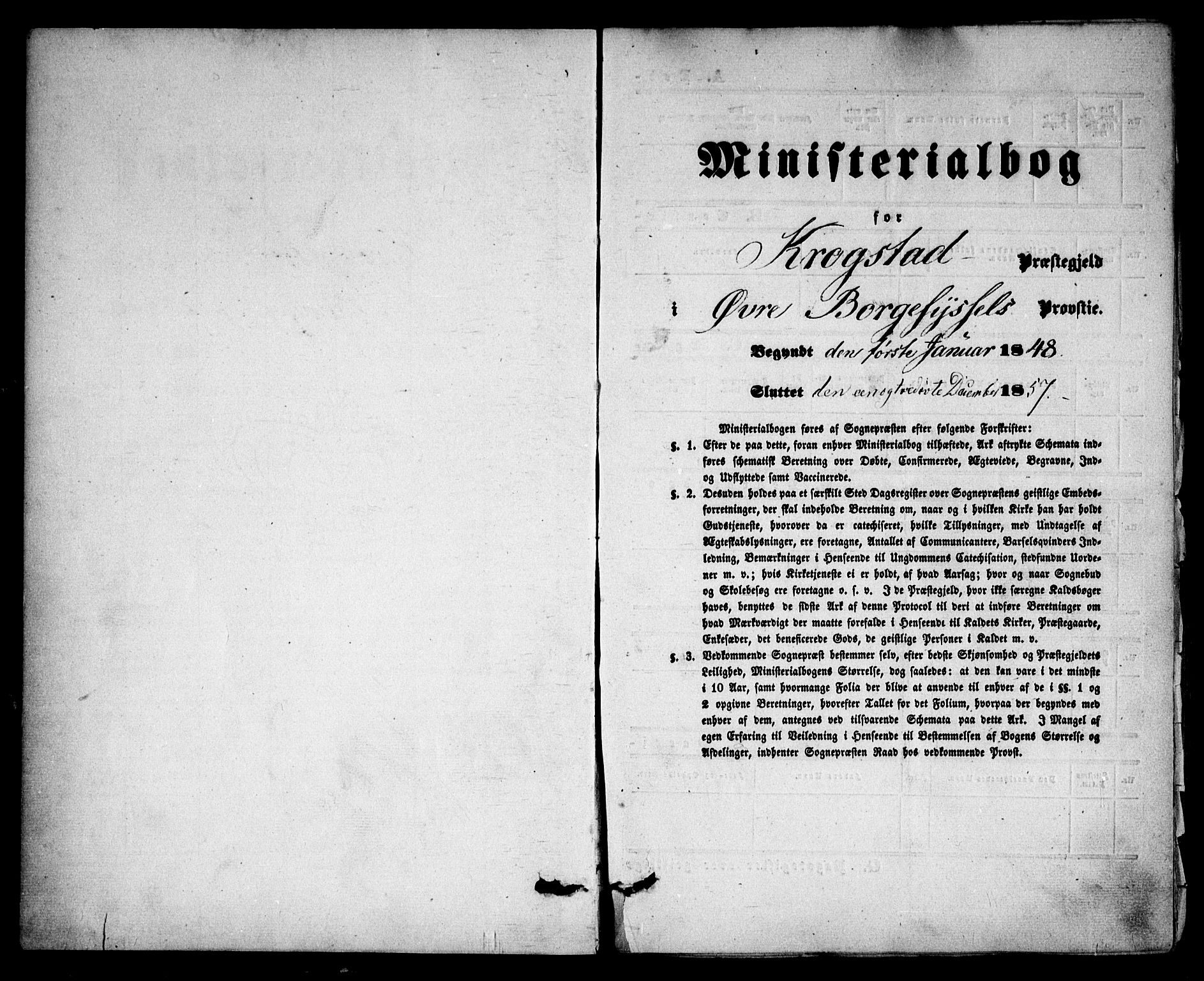 Kråkstad prestekontor Kirkebøker, SAO/A-10125a/F/Fa/L0006: Parish register (official) no. I 6, 1848-1857
