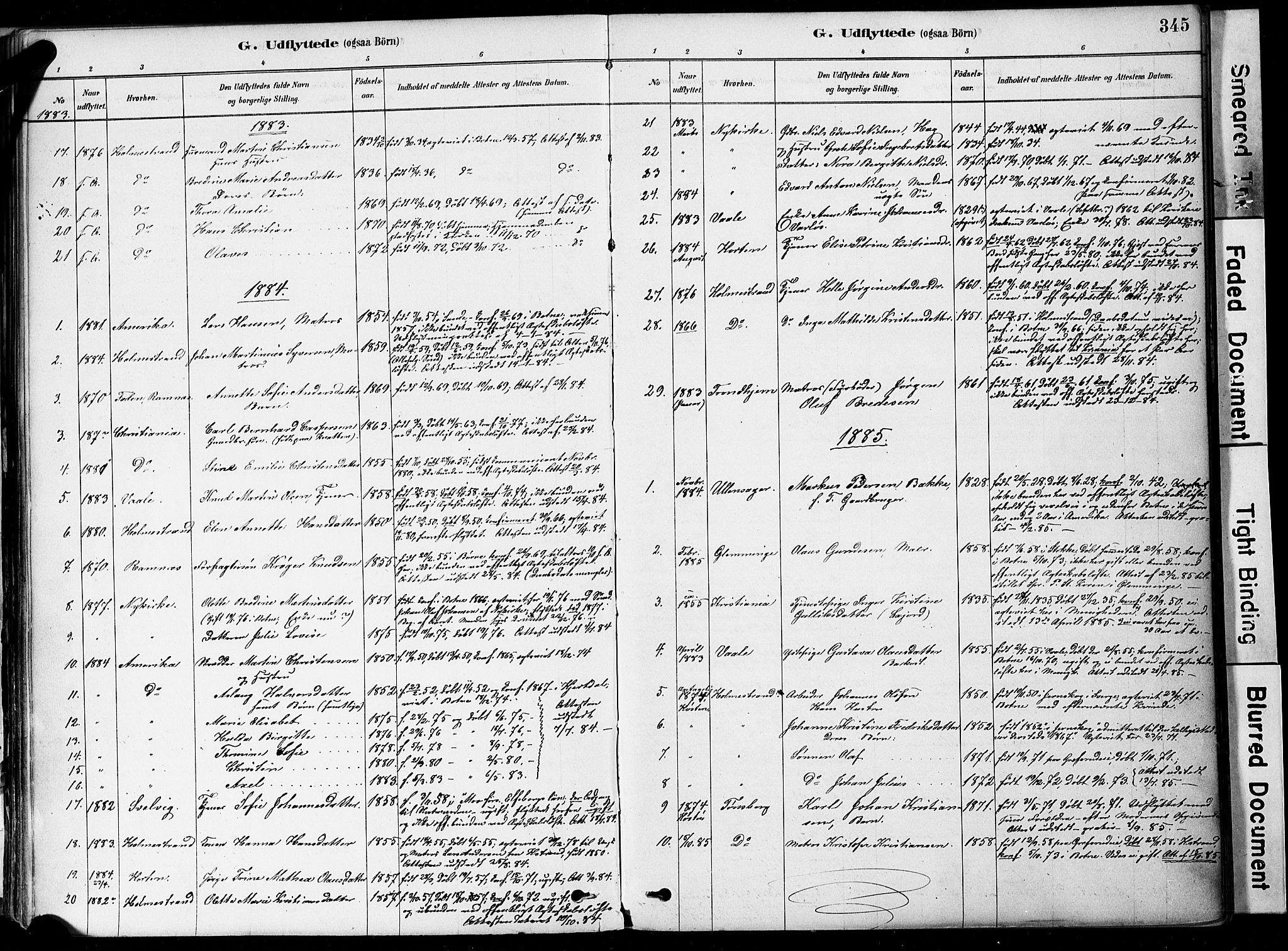 Botne kirkebøker, AV/SAKO-A-340/F/Fa/L0007: Parish register (official) no. I 7, 1878-1910, p. 345