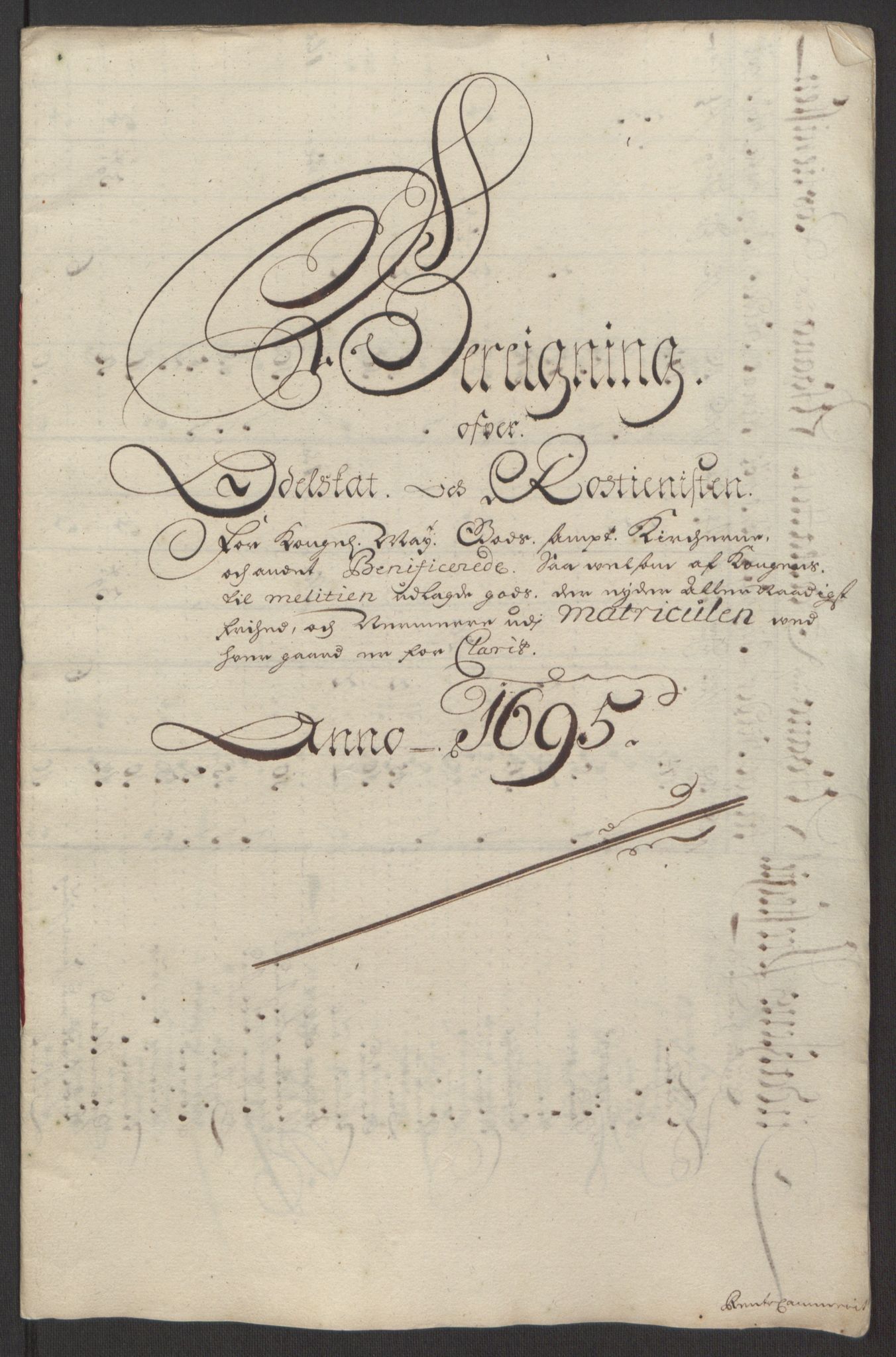 Rentekammeret inntil 1814, Reviderte regnskaper, Fogderegnskap, AV/RA-EA-4092/R13/L0833: Fogderegnskap Solør, Odal og Østerdal, 1695, p. 307