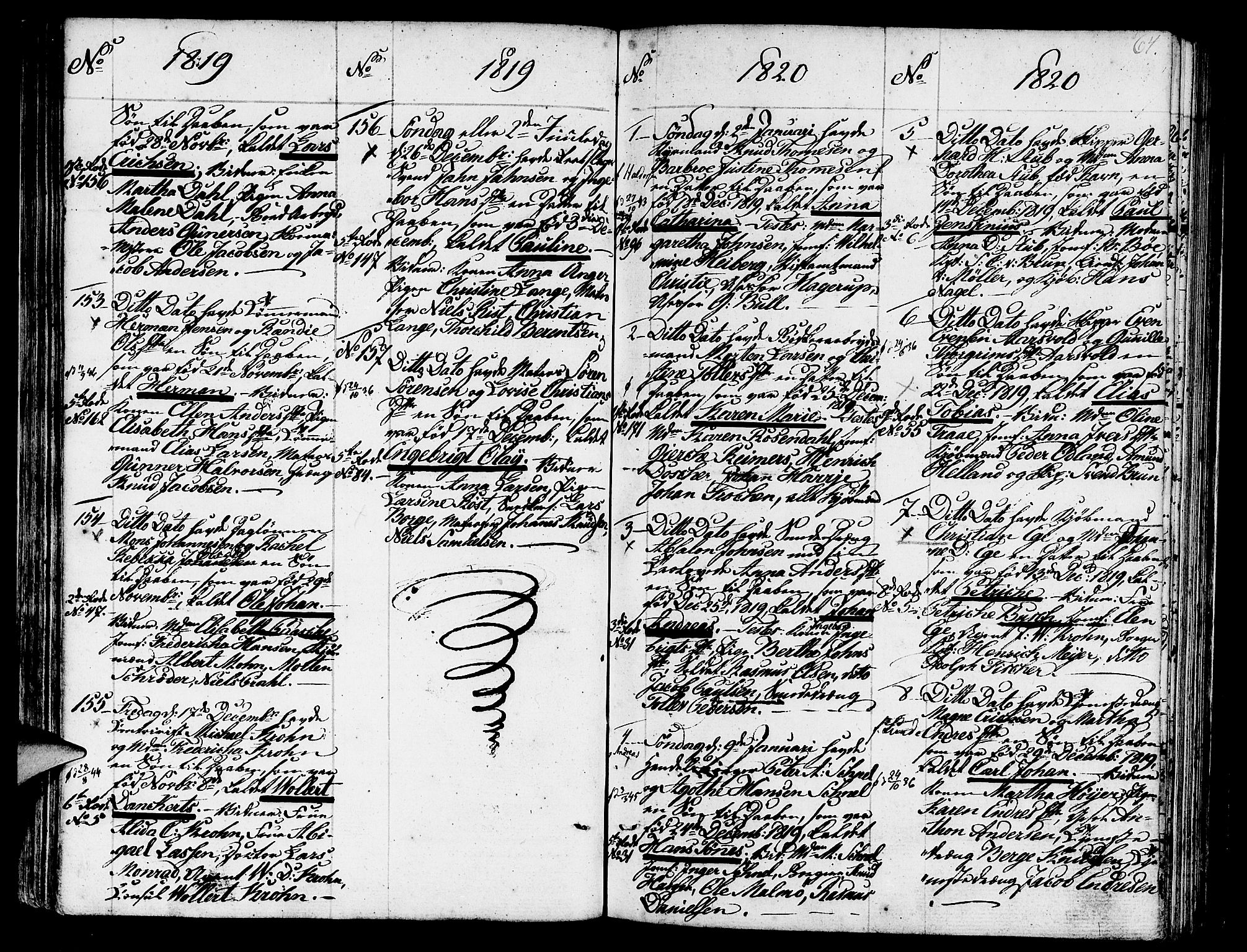 Nykirken Sokneprestembete, AV/SAB-A-77101/H/Haa/L0006: Parish register (official) no. A 6, 1808-1820, p. 64