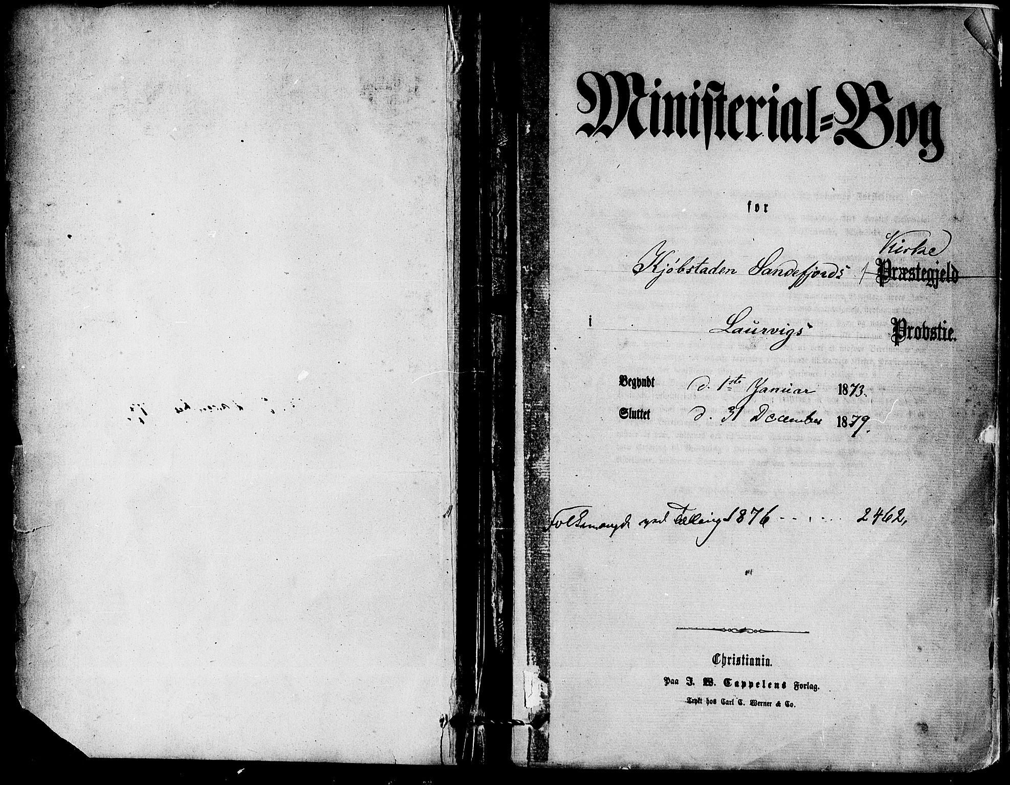 Sandefjord kirkebøker, SAKO/A-315/F/Fa/L0001: Parish register (official) no. 1, 1873-1879