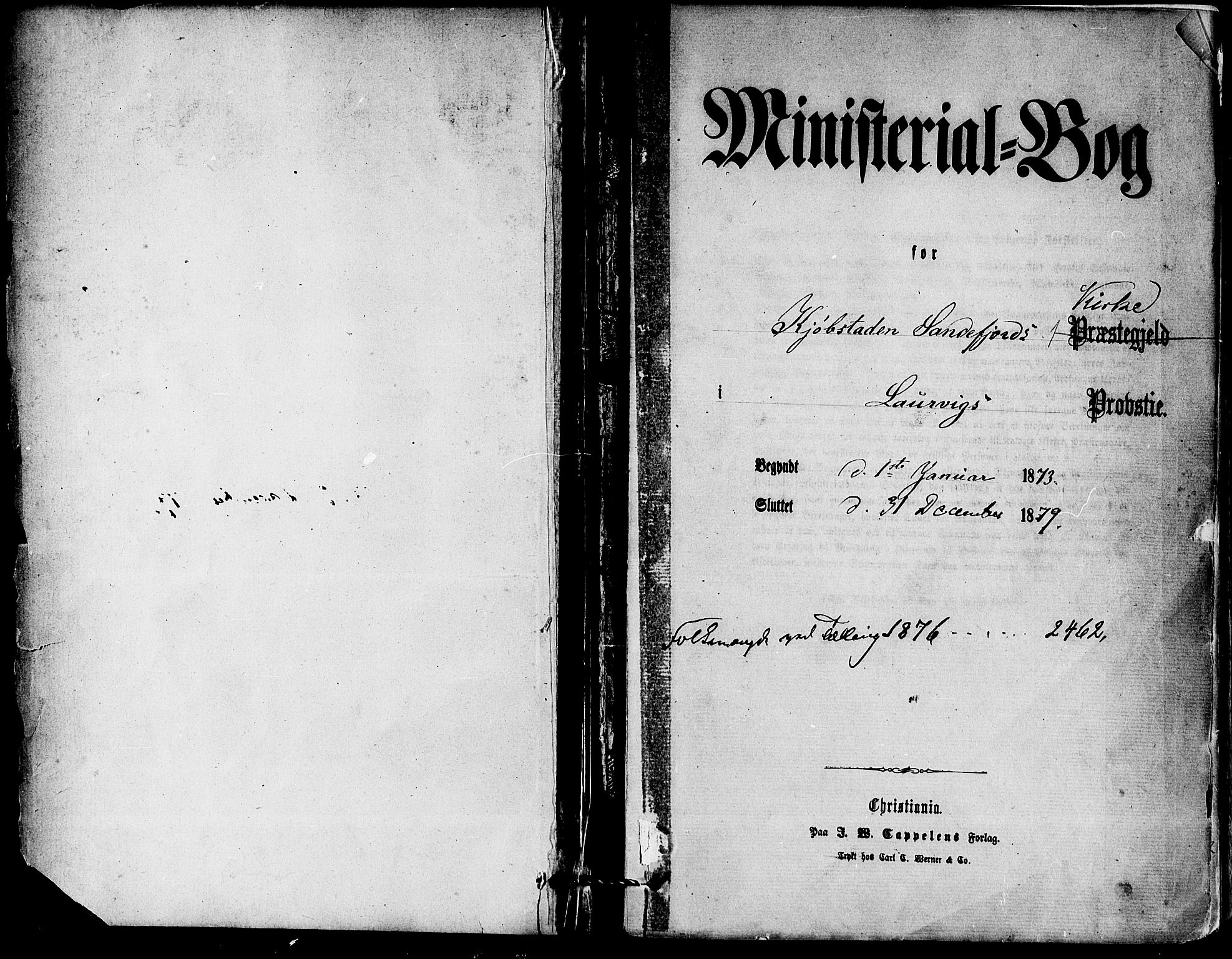 Sandefjord kirkebøker, AV/SAKO-A-315/F/Fa/L0001: Parish register (official) no. 1, 1873-1879