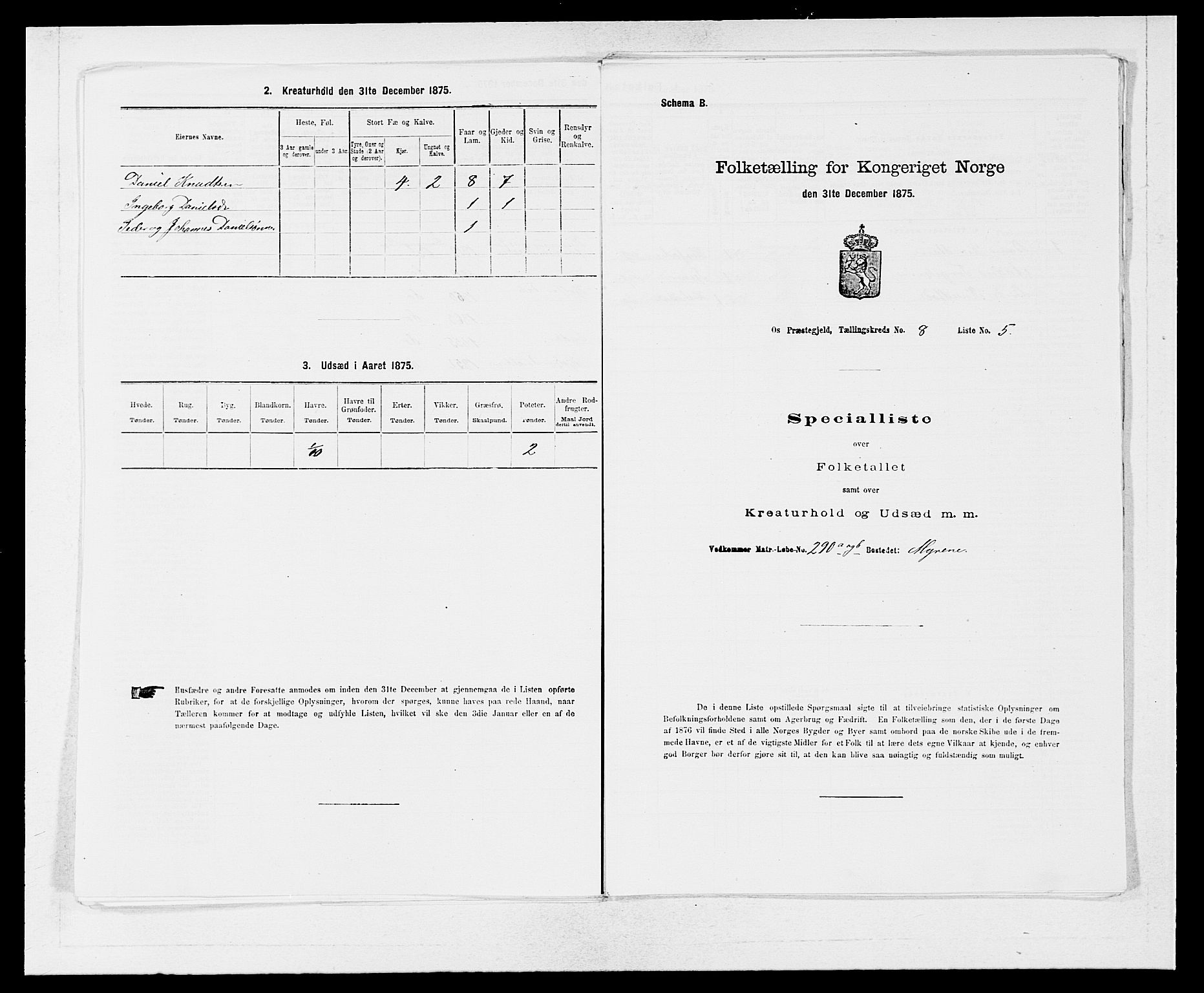 SAB, 1875 census for 1243P Os, 1875, p. 1045