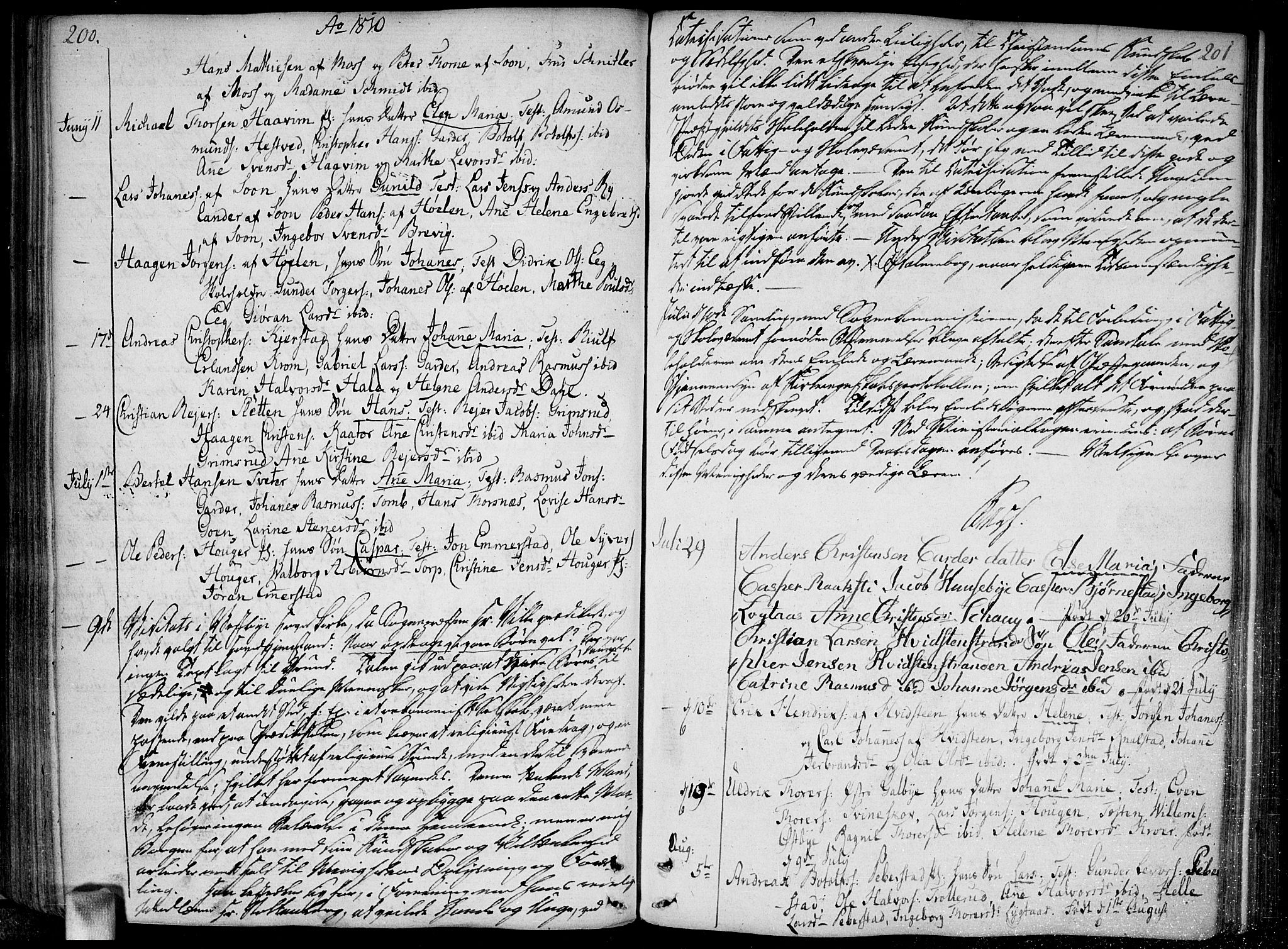 Vestby prestekontor Kirkebøker, AV/SAO-A-10893/F/Fa/L0004: Parish register (official) no. I 4, 1797-1813, p. 200-201