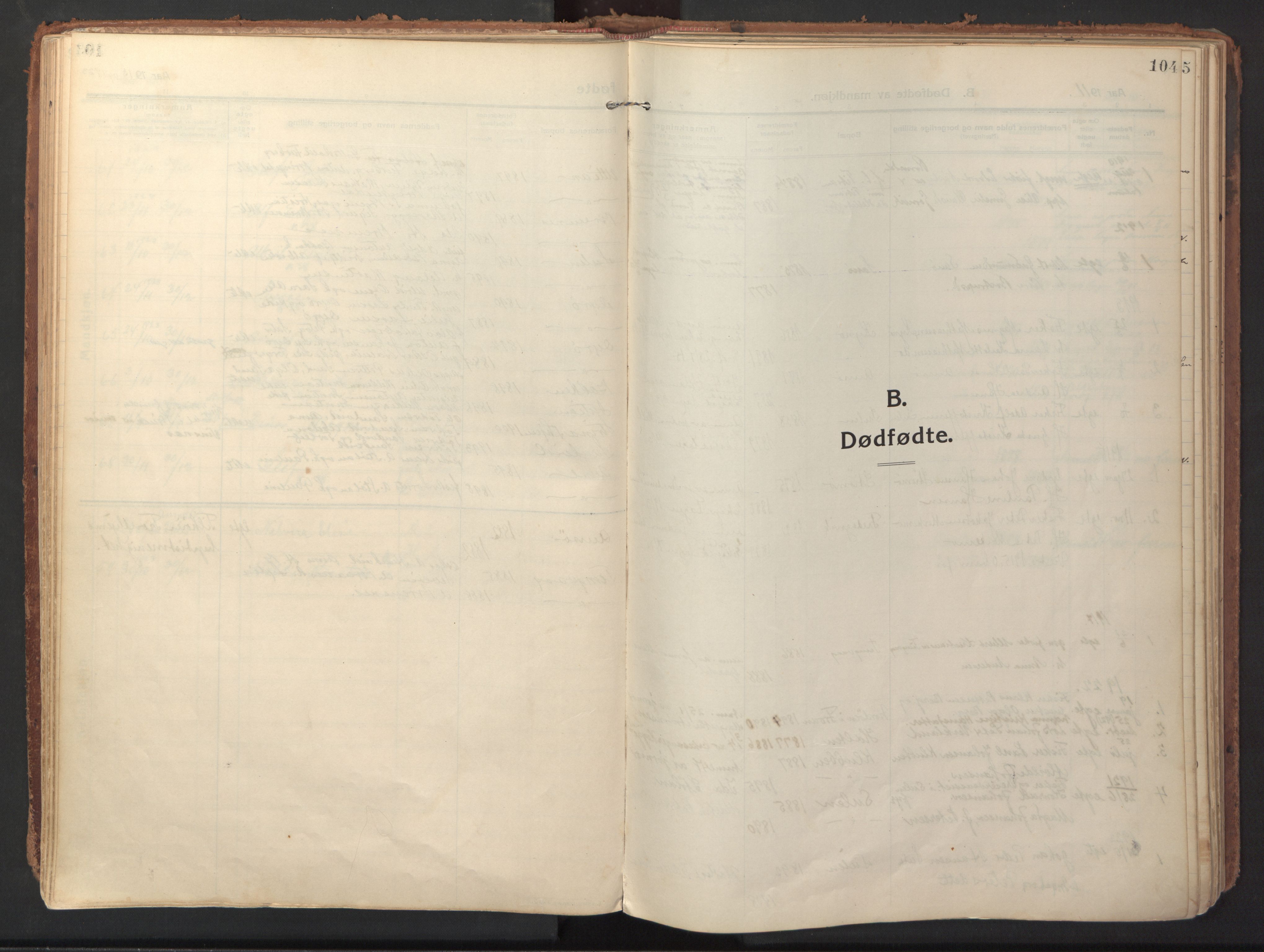 Ministerialprotokoller, klokkerbøker og fødselsregistre - Sør-Trøndelag, SAT/A-1456/640/L0581: Parish register (official) no. 640A06, 1910-1924, p. 104