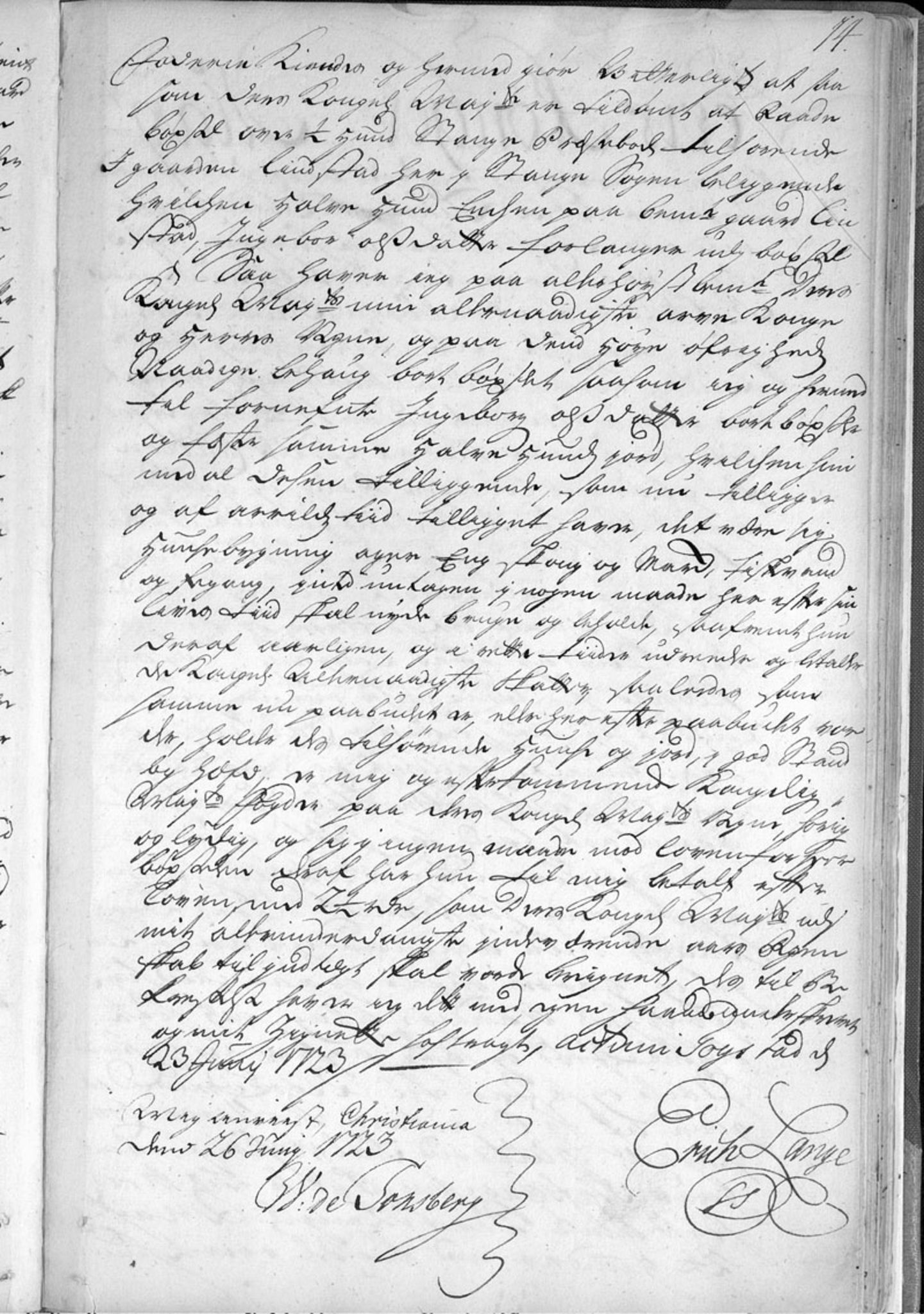 Hedemarken fogderi, AV/SAH-FOGDH-001/F/Fb/Fba/L0001: Bygselprotokoll, 1711-1797, p. 14a