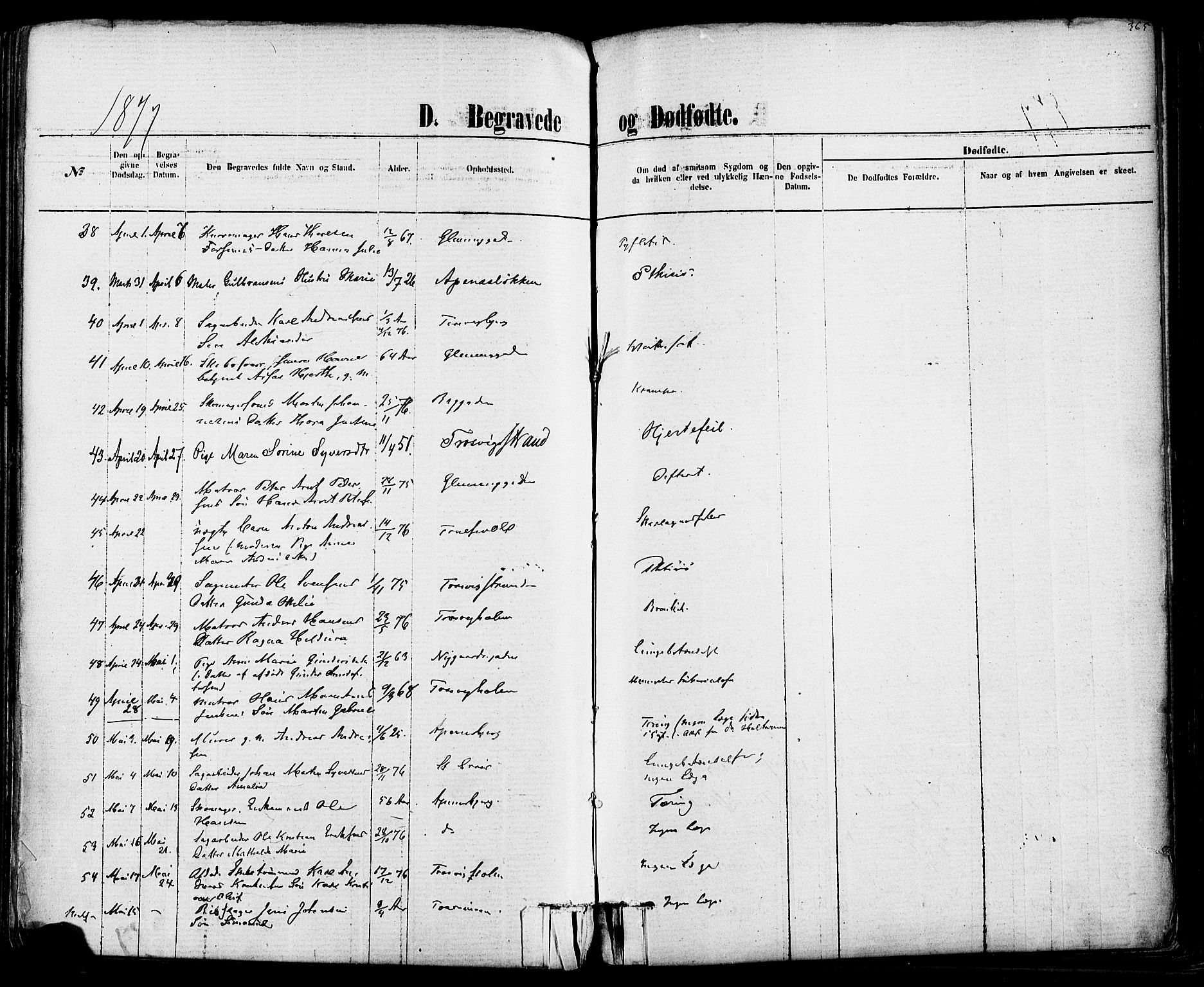 Fredrikstad domkirkes prestekontor Kirkebøker, AV/SAO-A-10906/F/Fa/L0001: Parish register (official) no. 1, 1871-1878, p. 365