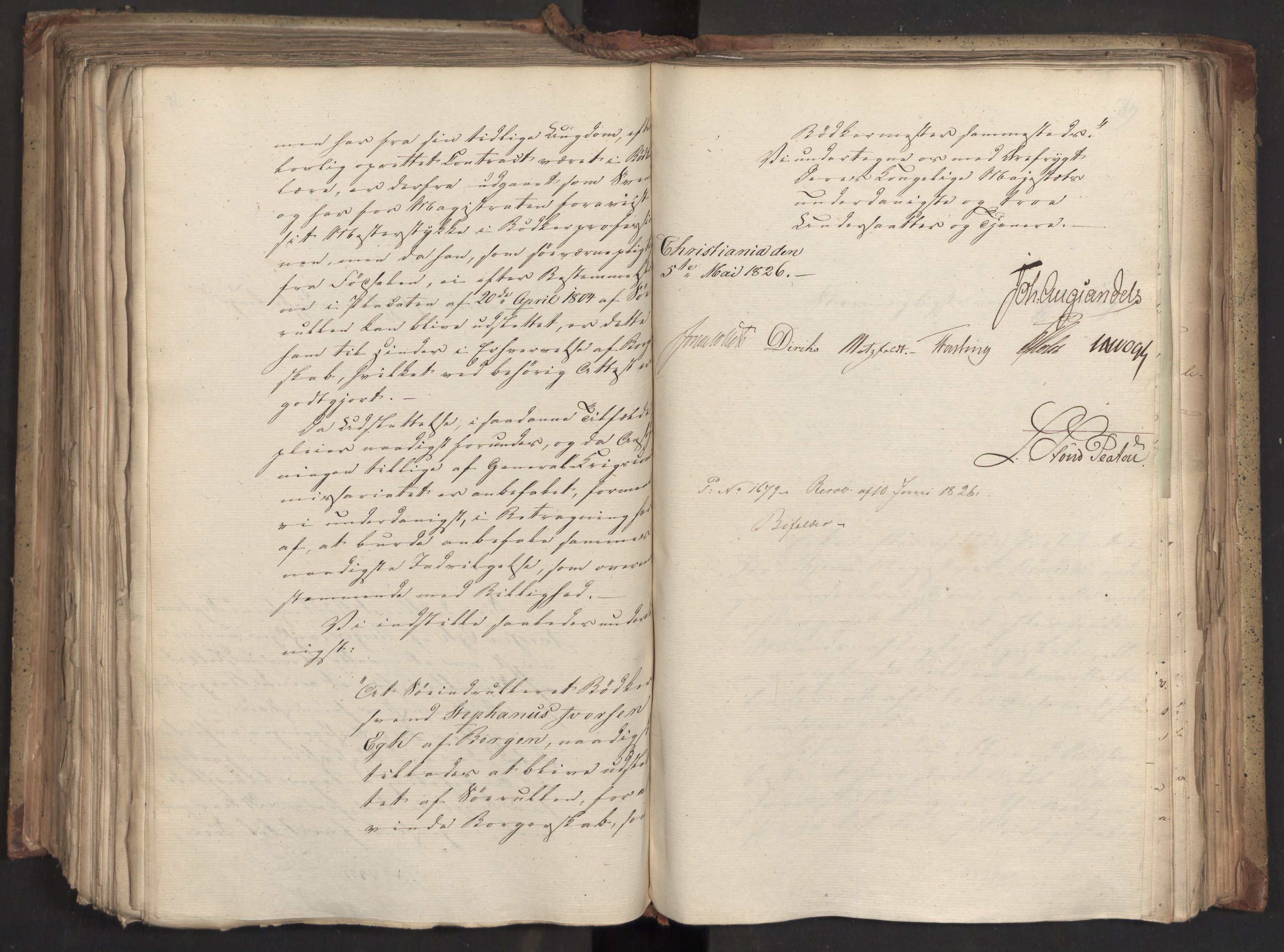 Statsrådsavdelingen i Stockholm, AV/RA-S-1003/D/Da/L0046: Regjeringsinnstillinger nr. 3308-3500, 1826, p. 354