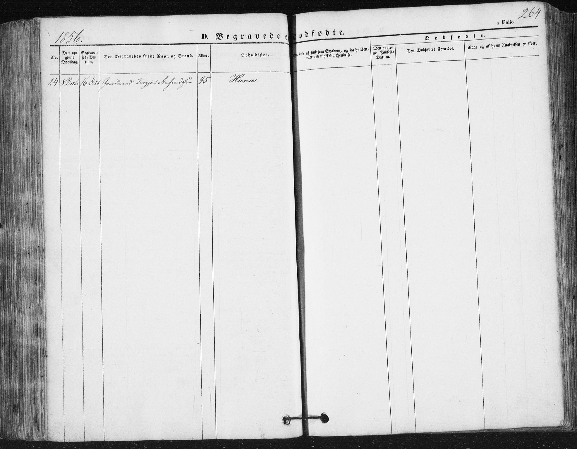 Høyland sokneprestkontor, SAST/A-101799/001/30BA/L0008: Parish register (official) no. A 8, 1841-1856, p. 264